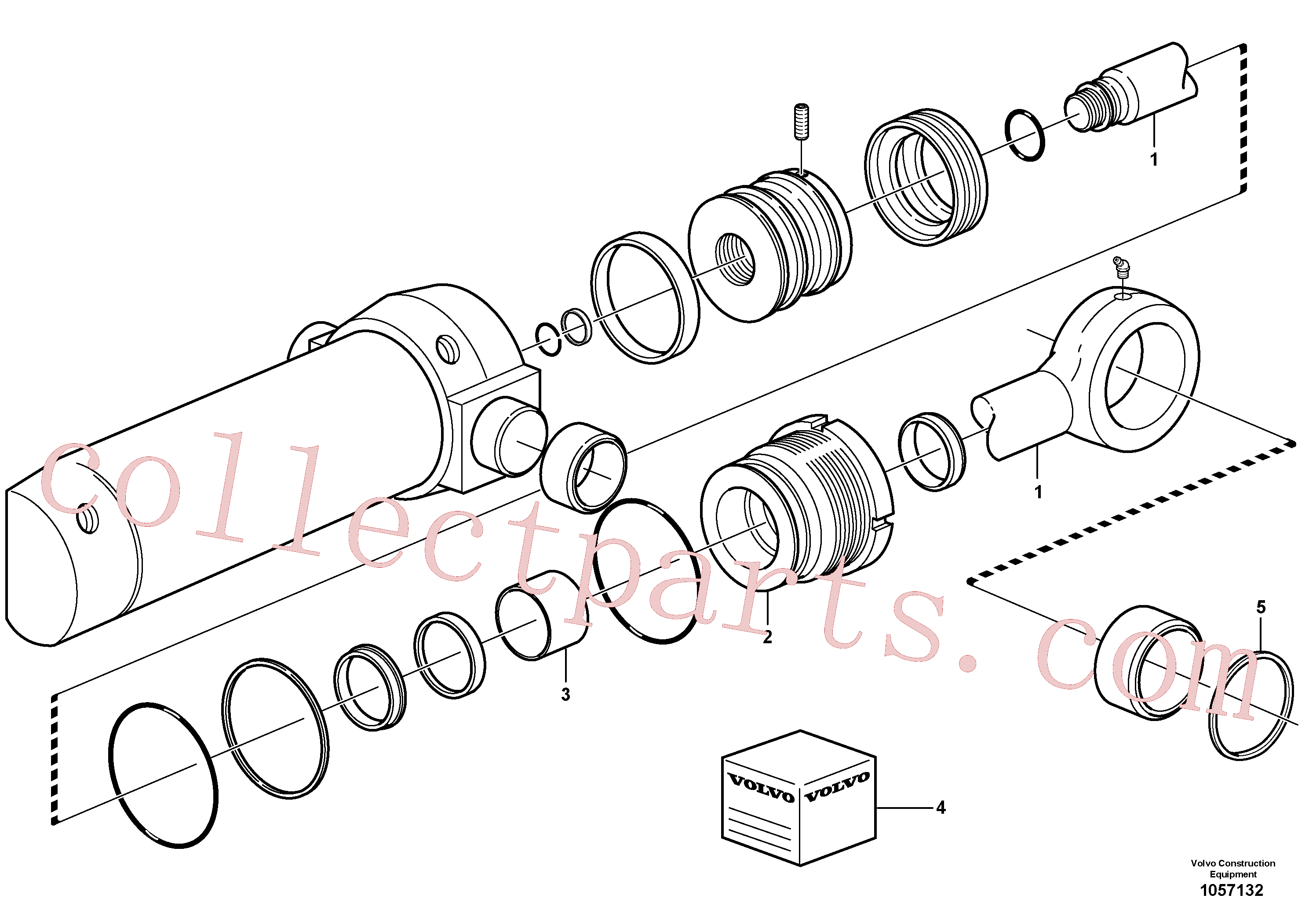 VOE15078248 for Volvo Swing cylinder(1057132 assembly)