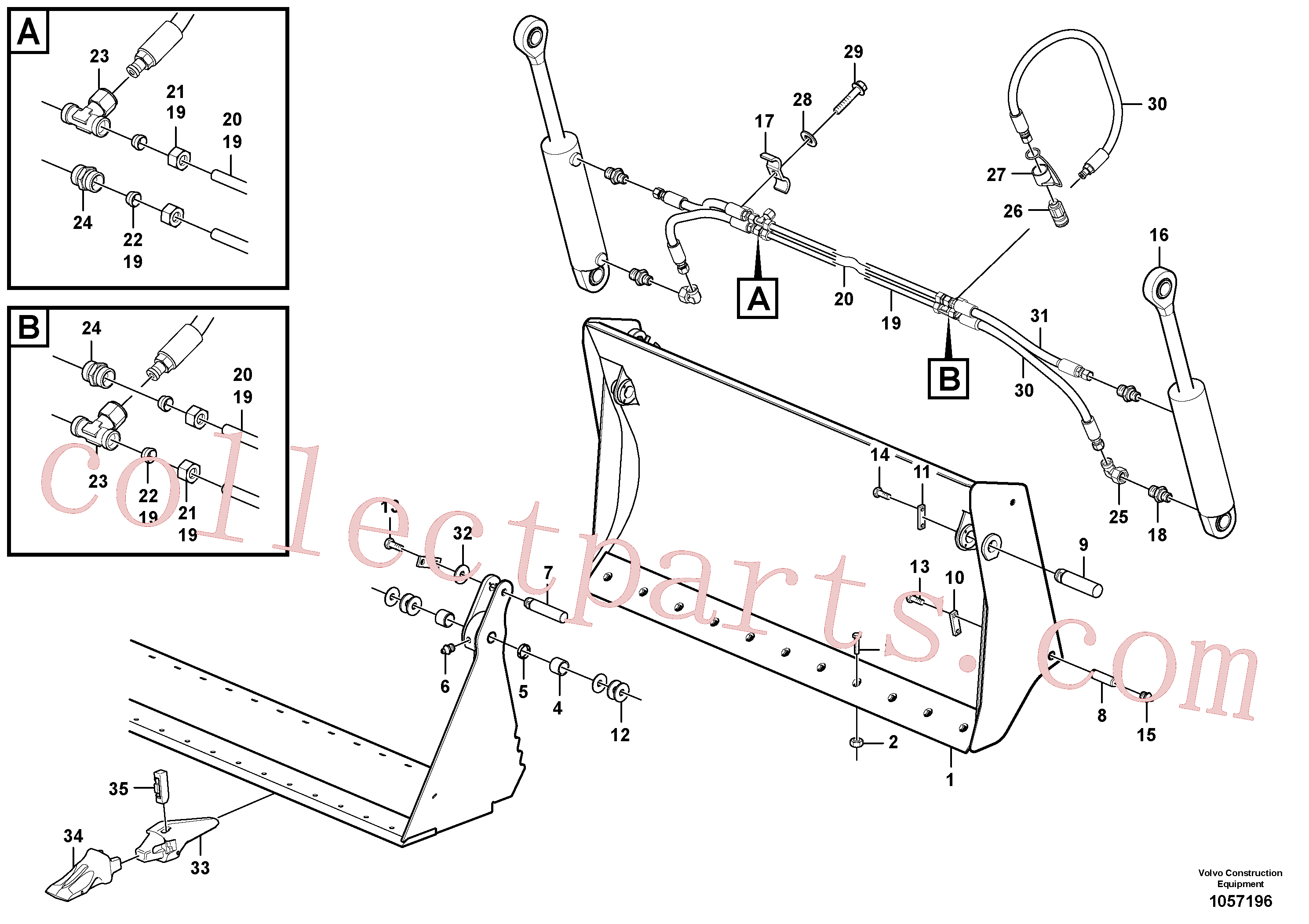 ZM7092973 for Volvo Multi-purpose bucket(1057196 assembly)