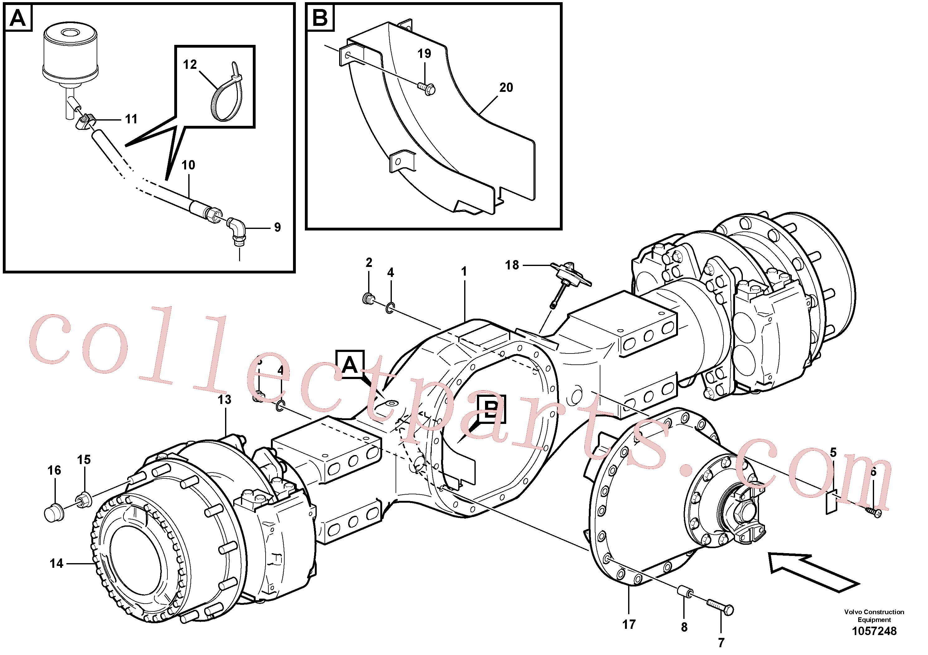 VOE11103034 for Volvo Planetary axle, motor unit(1057248 assembly)