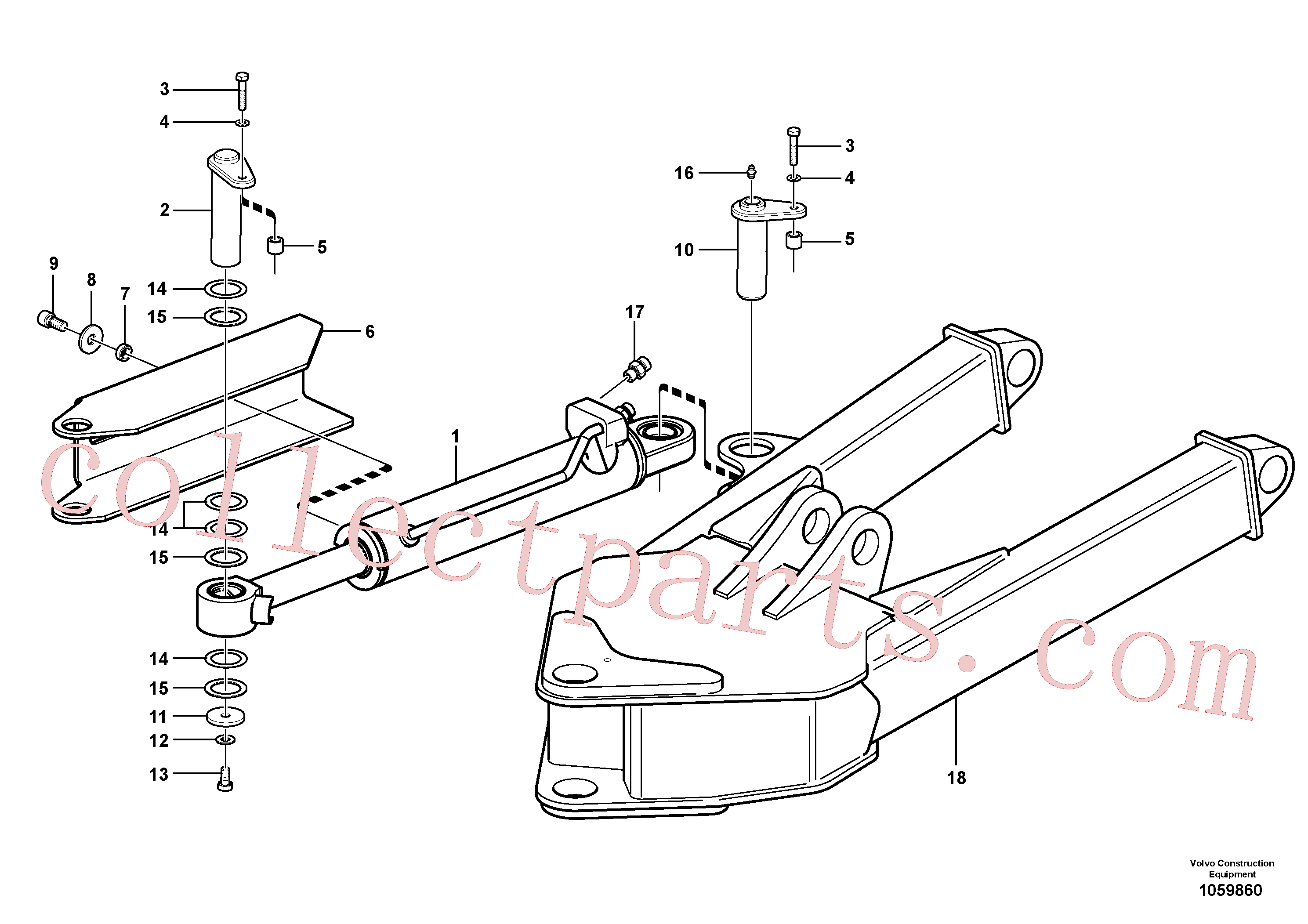 VOE11808624 Pin for Volvo Excavator spare