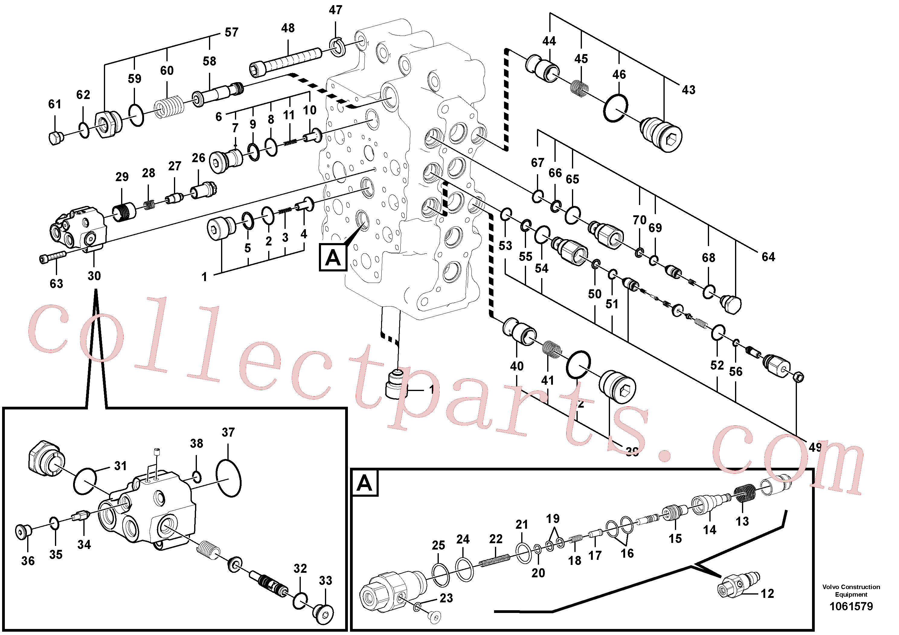 VOE990545 for Volvo Main control valve(1061579 assembly)