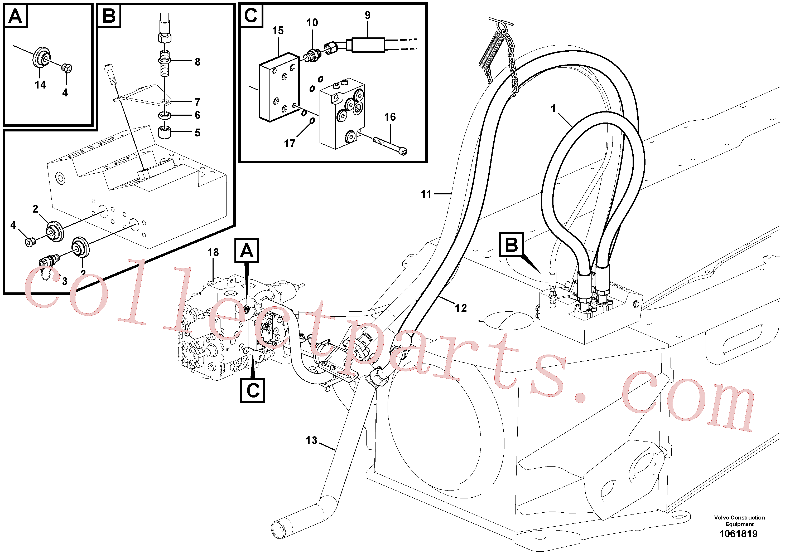 VOE11881384 for Volvo Open centre and load sensing system(1061819 assembly)