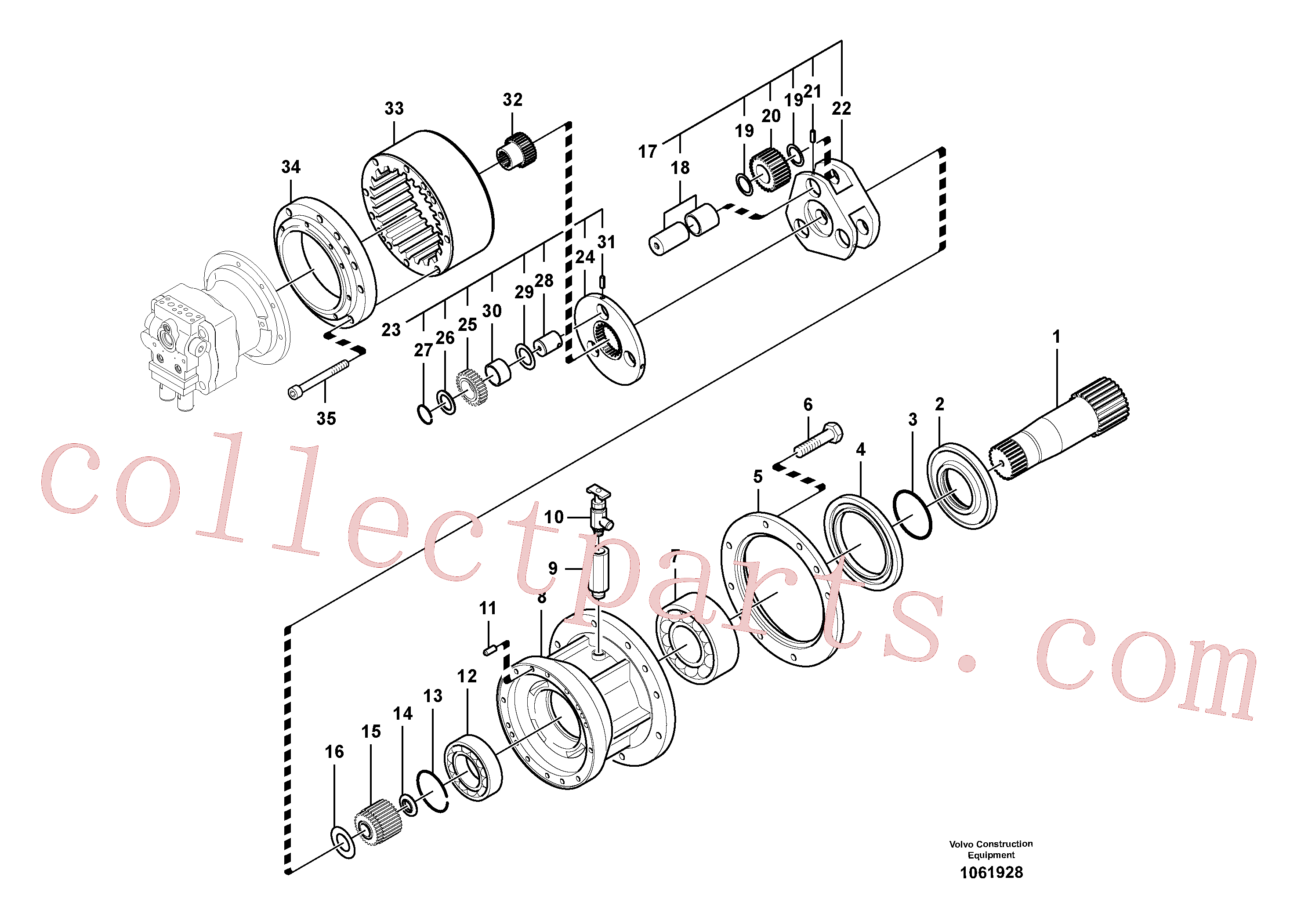 SA7118-30350 for Volvo Swing gearbox(1061928 assembly)