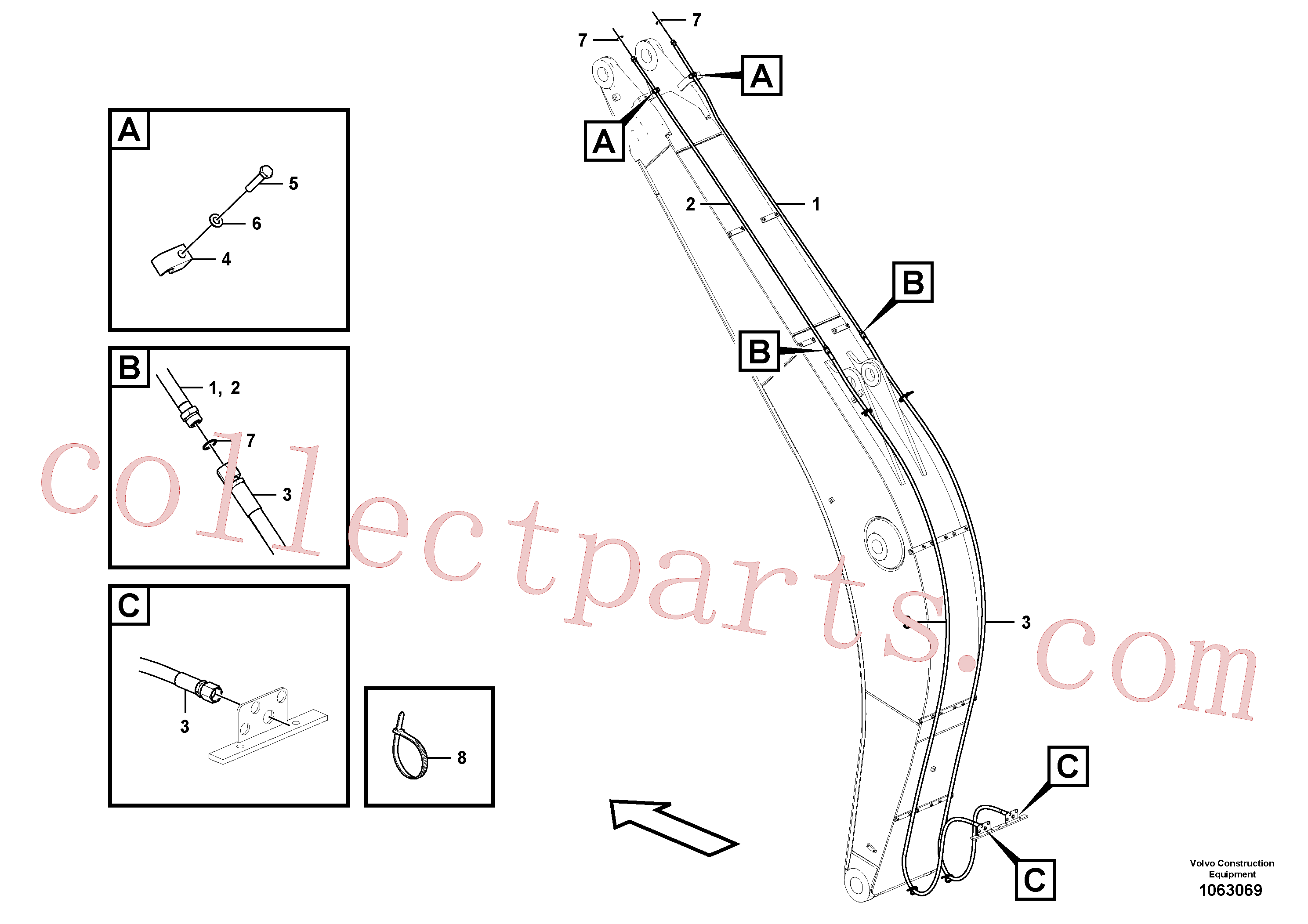 PJ4380049 for Volvo X3 Lines monoboom(1063069 assembly)