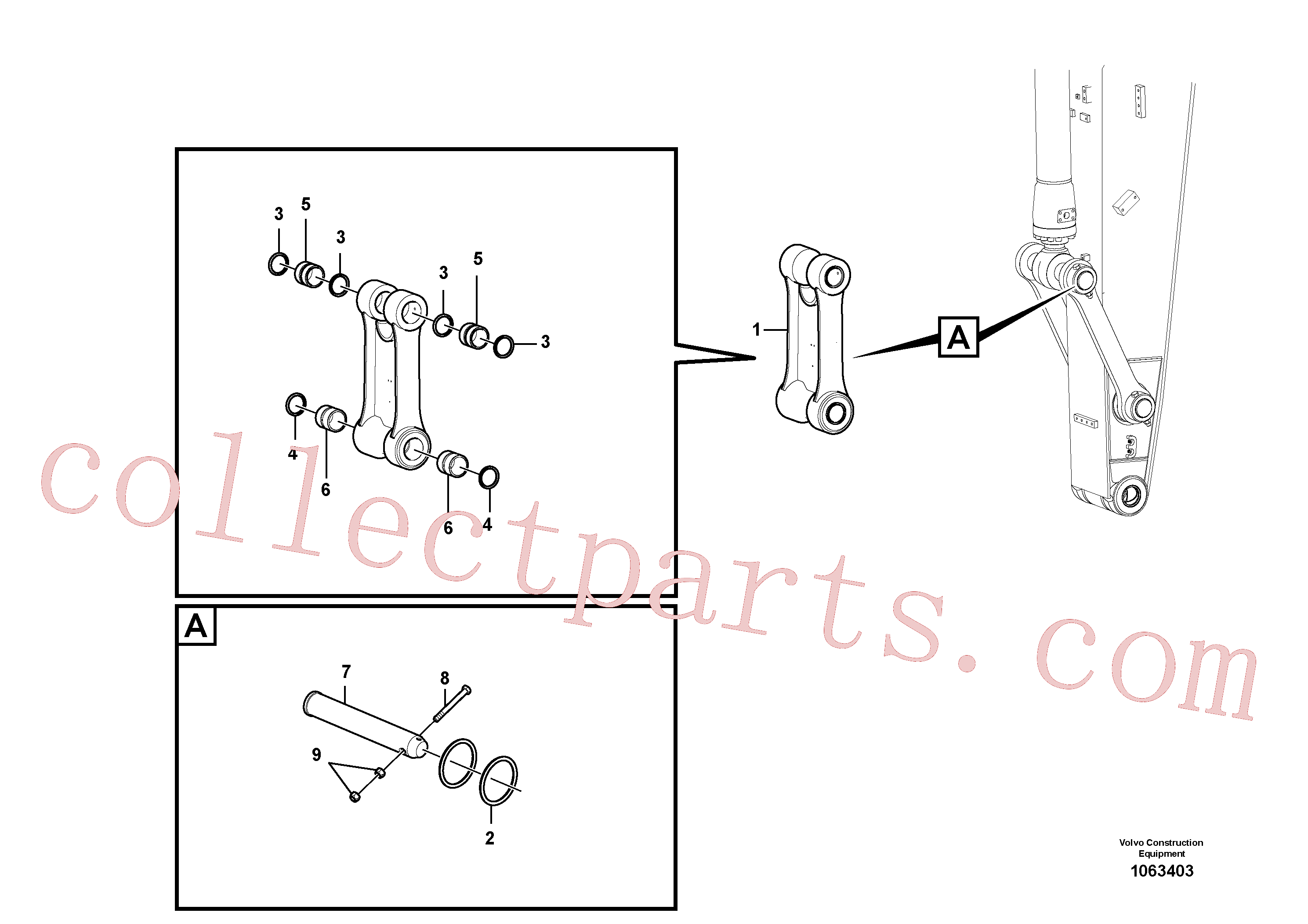 VOE14370686 for Volvo Links to connecting rod(1063403 assembly)