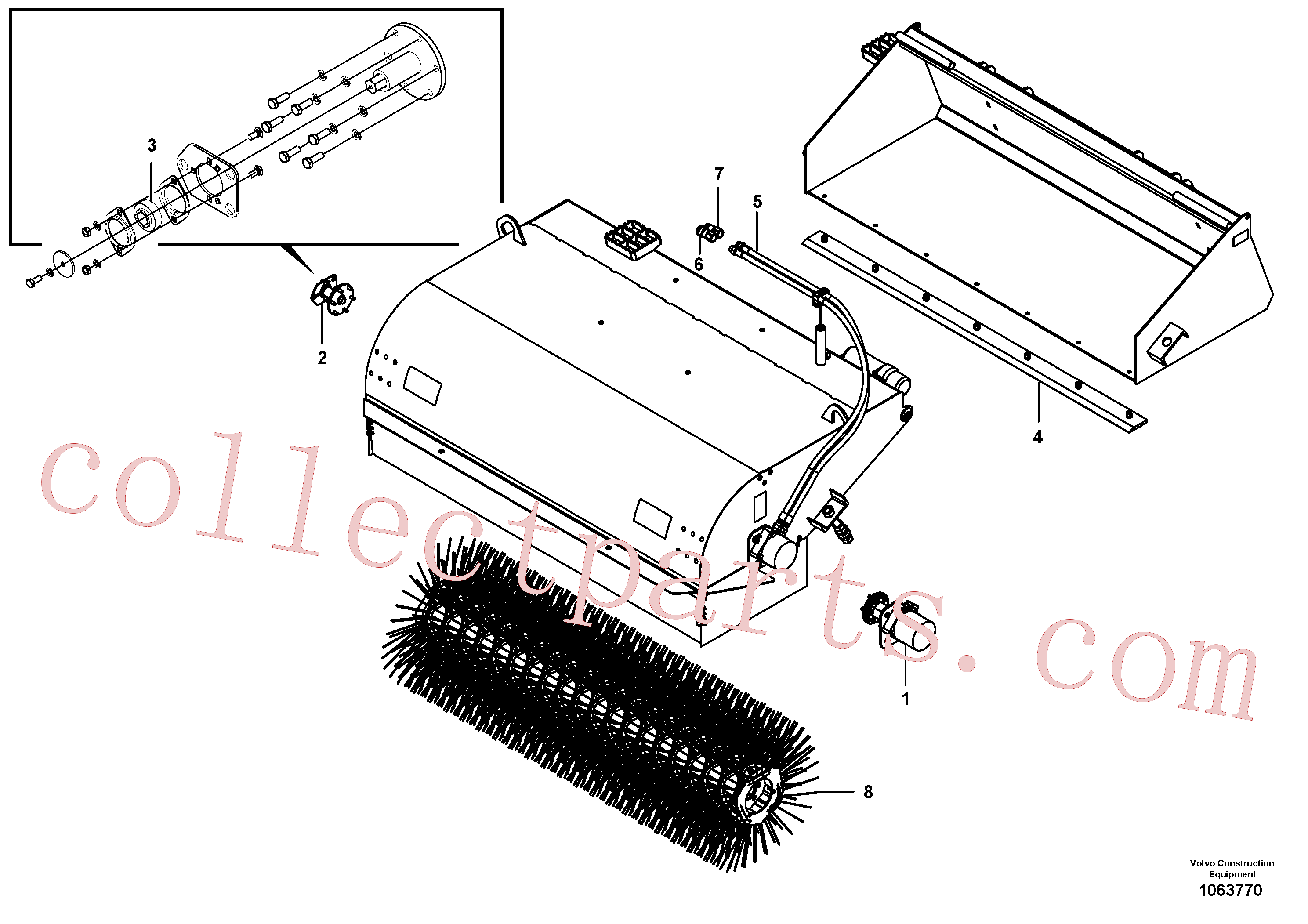 VOE16218101 for Volvo Pick-up sweeper(1063770 assembly)