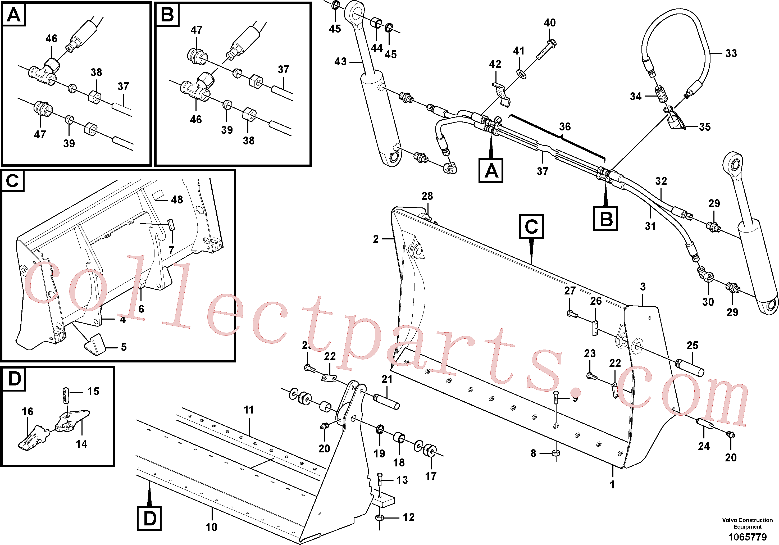 ZM7092973 for Volvo Combined bucket(1065779 assembly)