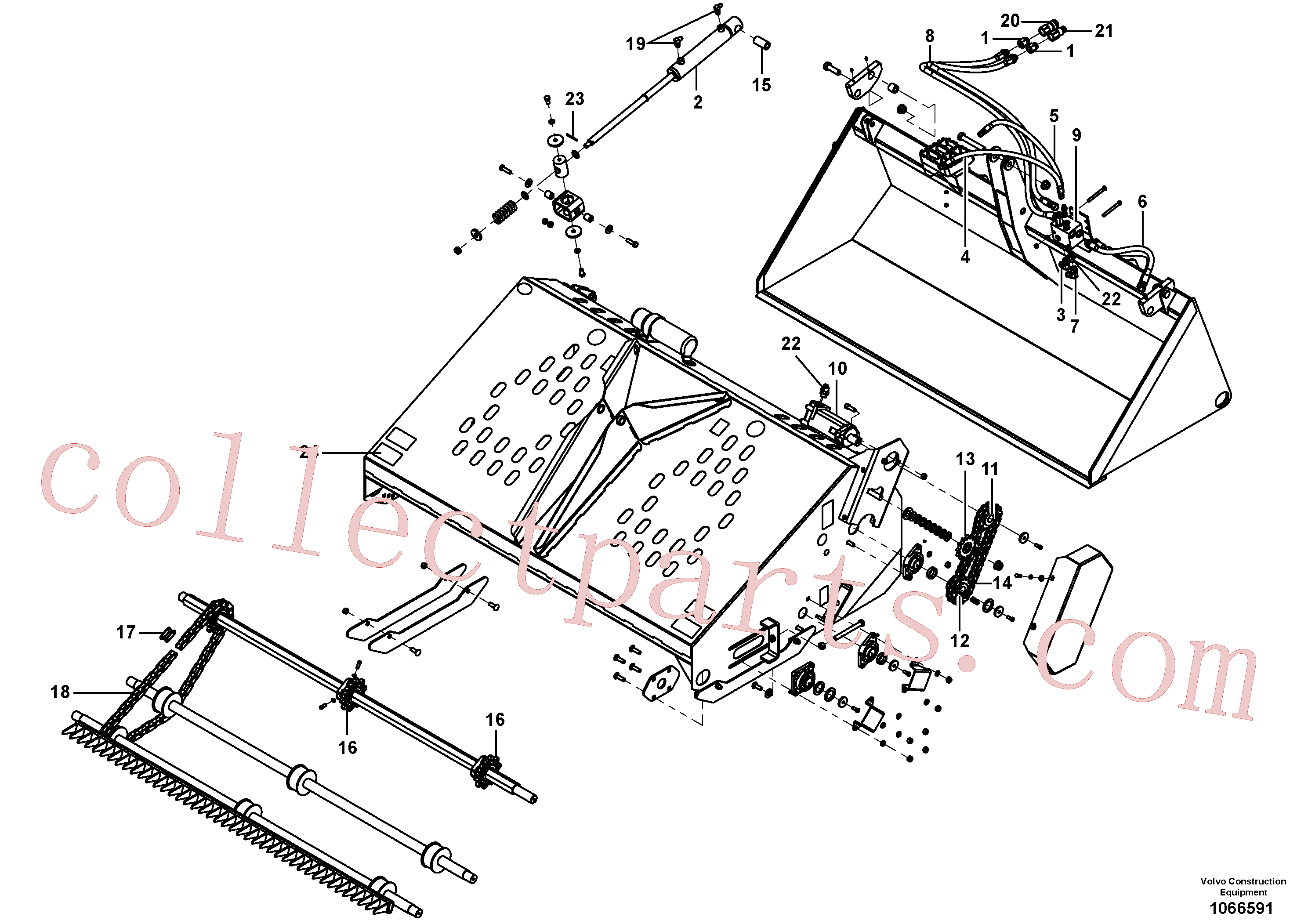 VOE16218101 for Volvo Auto rake(1066591 assembly)