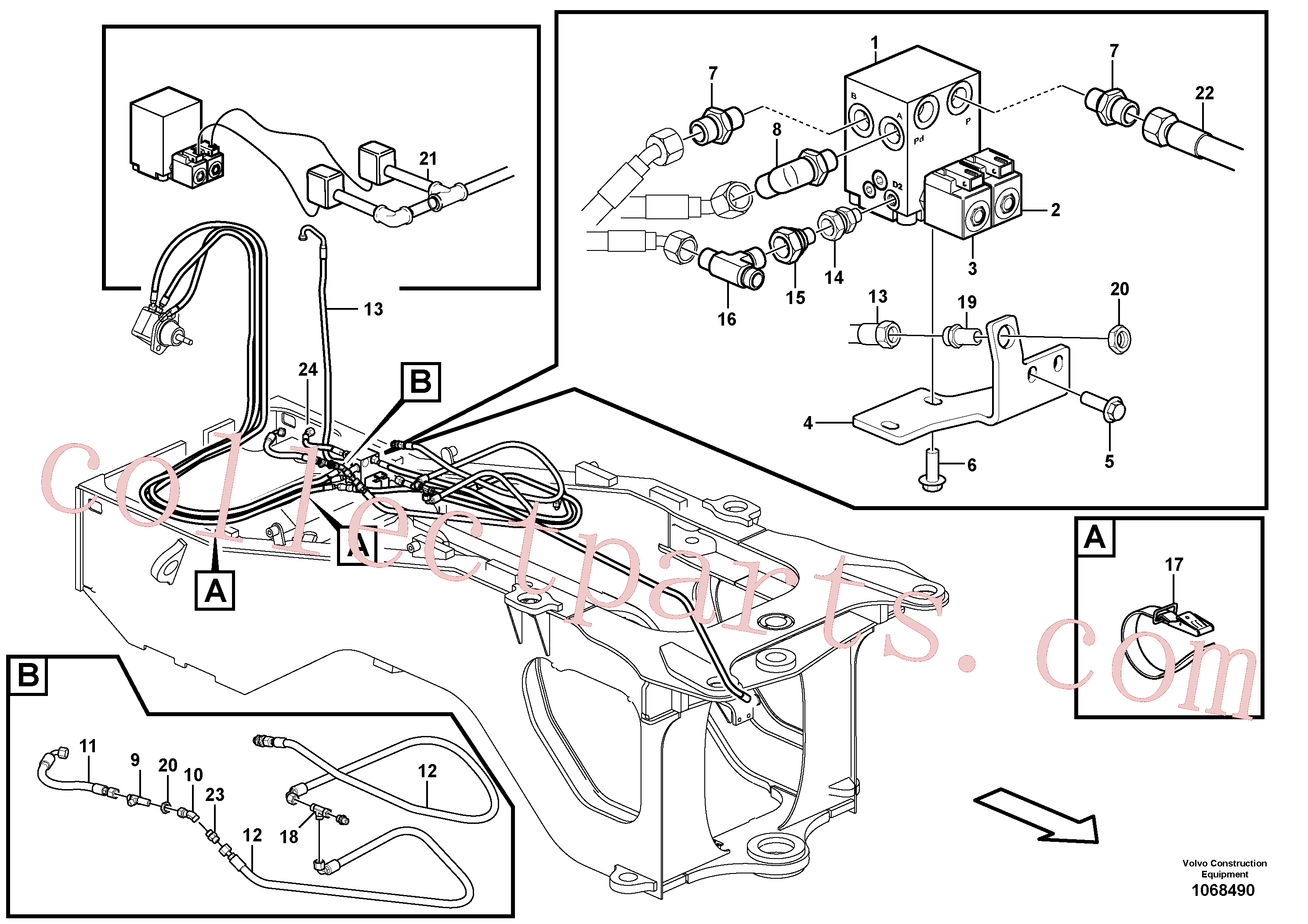 VOE11714323 for Volvo Hoses to fan drive(1068490 assembly)