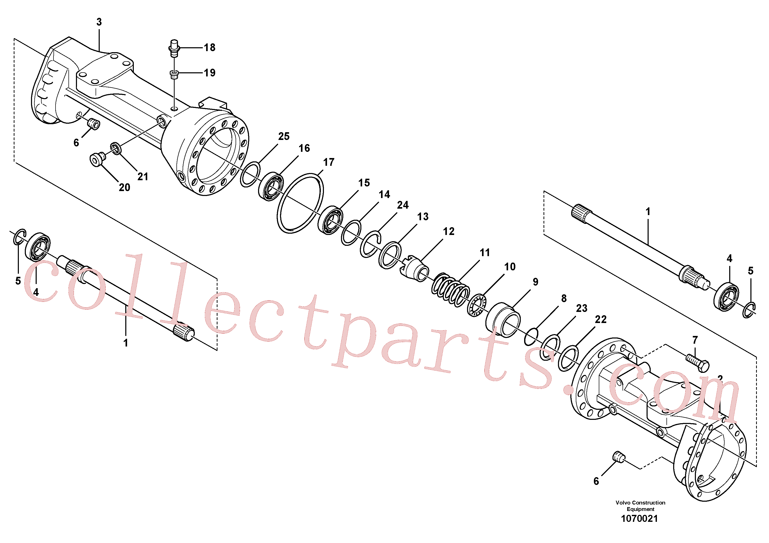 VOE15163247 for Volvo Housing - front axle, Housing - rear axle(1070021 assembly)