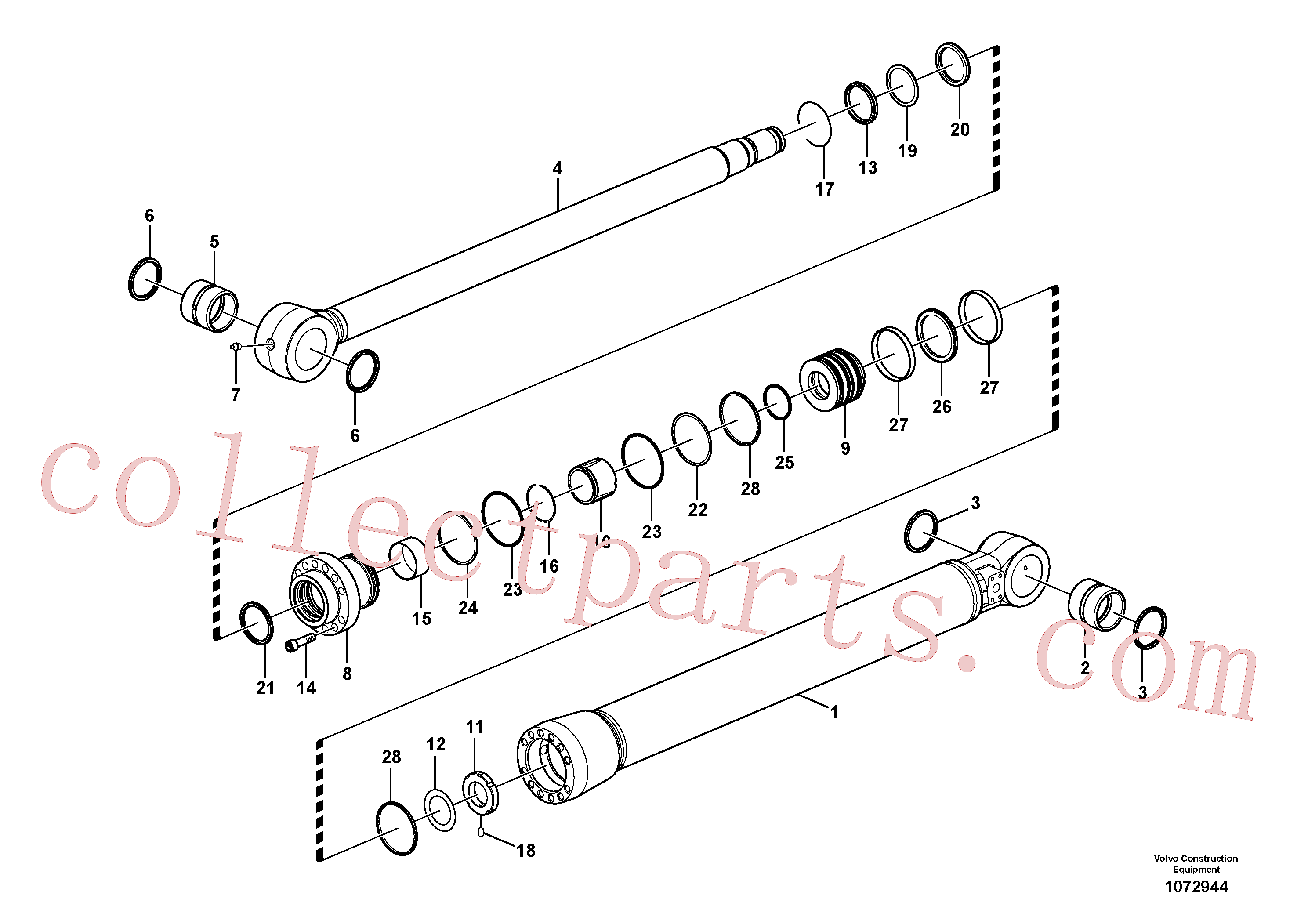 VOE990635 for Volvo Bucket cylinder(1072944 assembly)