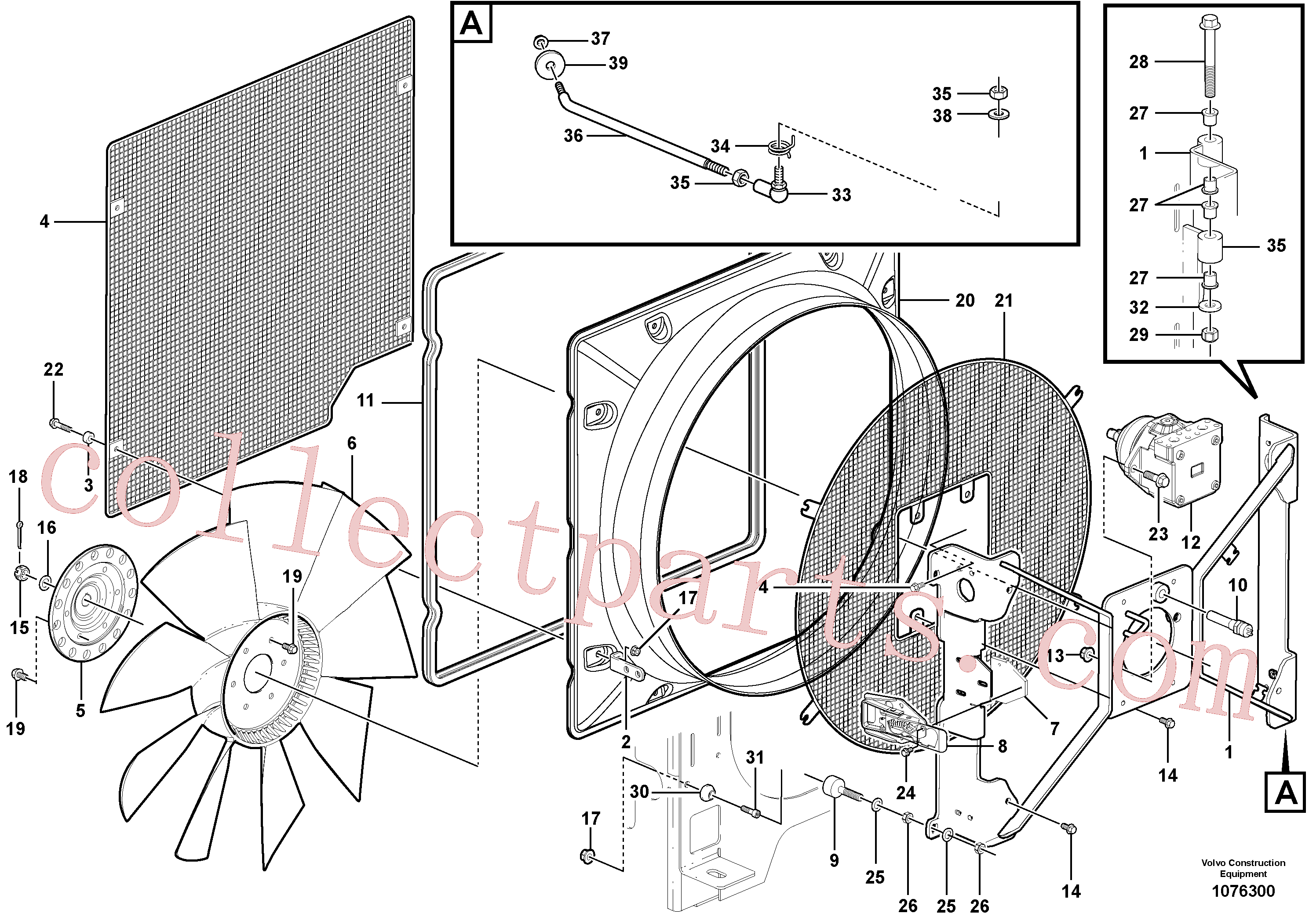 VOE13971081 for Volvo Fan housing(1076300 assembly)