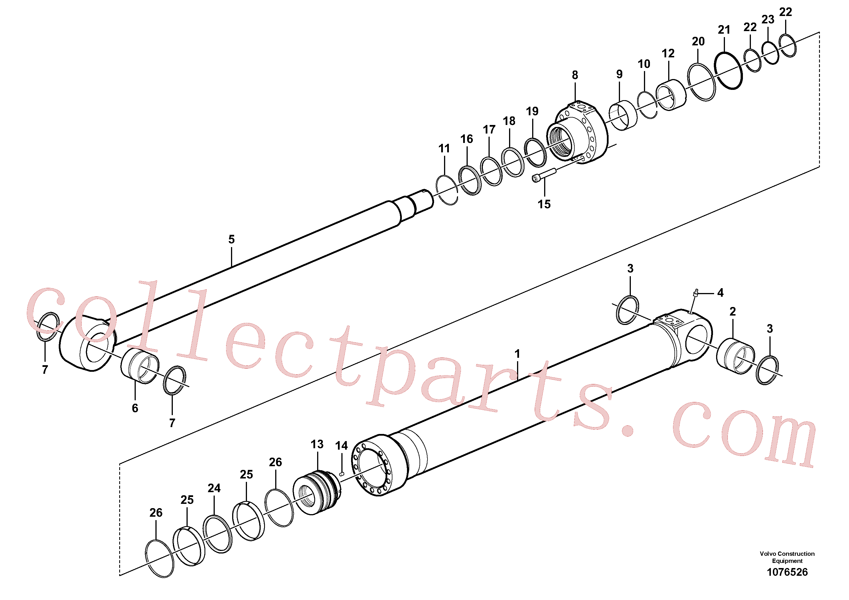 SA1146-08140 for Volvo Boom cylinder(1076526 assembly)