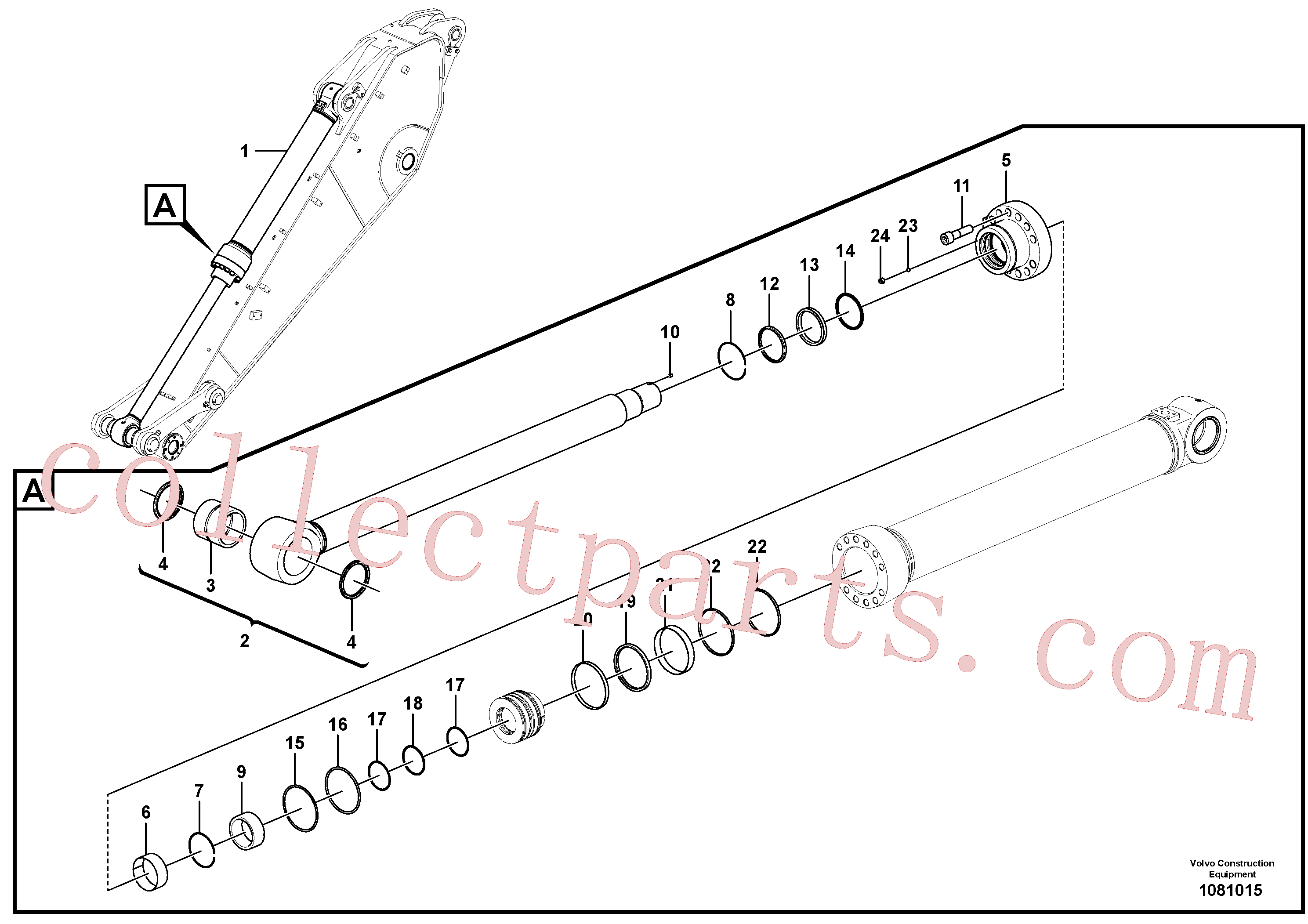 VOE14575150 Rod for Volvo Excavator Parts