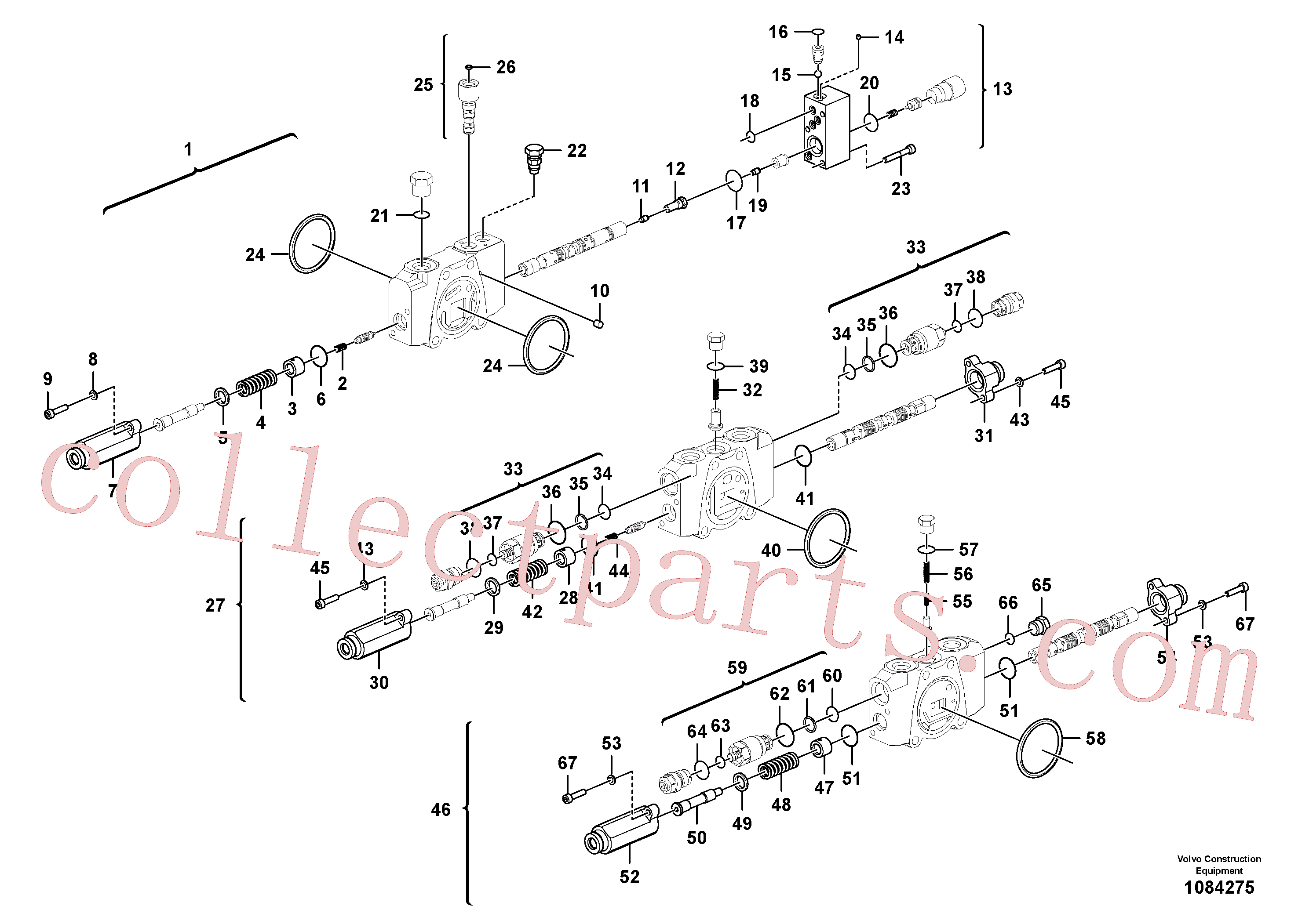 VOE14507529 for Volvo Main control valve(1084275 assembly)