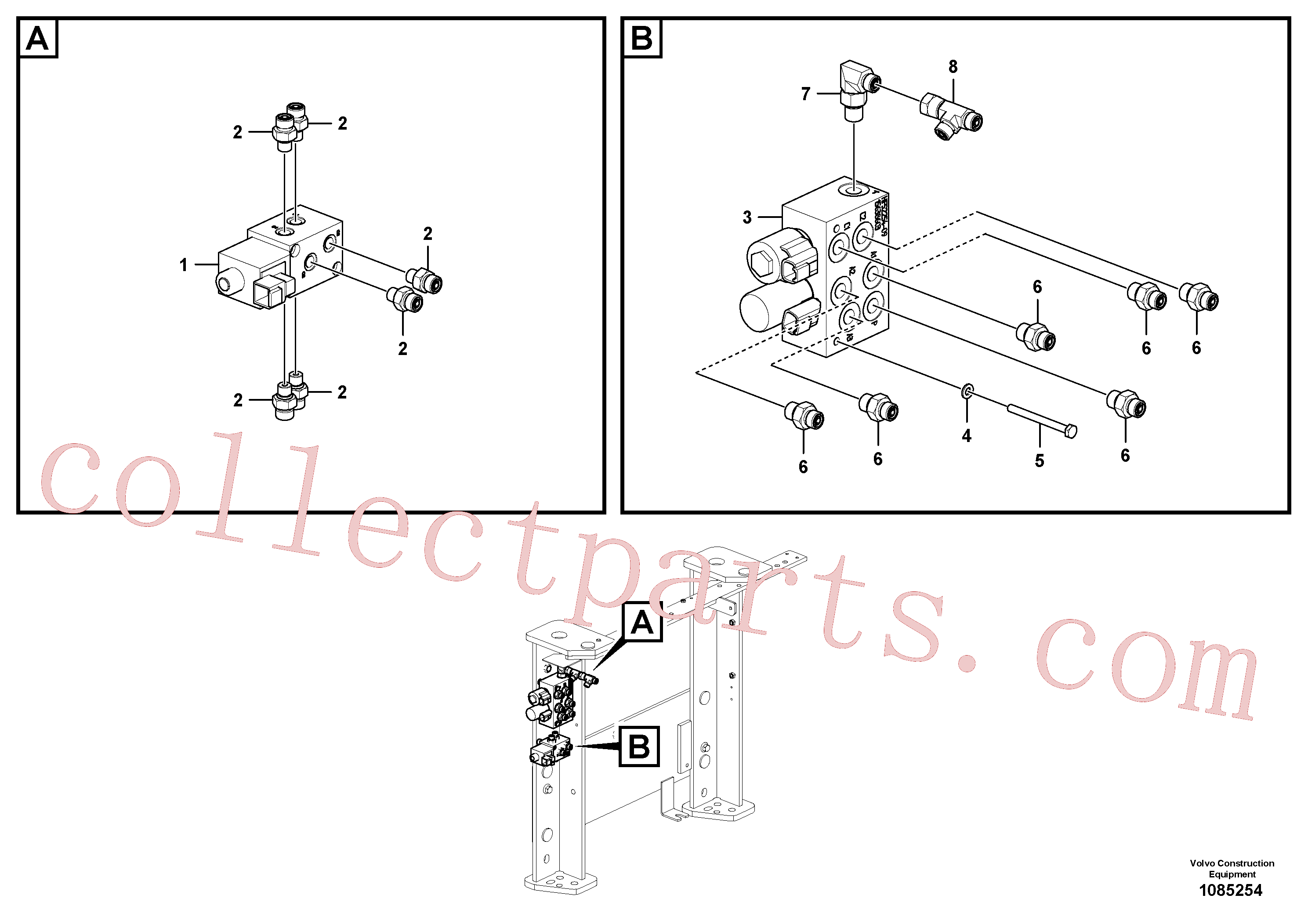 VOE11801687 for Volvo Hydraulic valve(1085254 assembly)