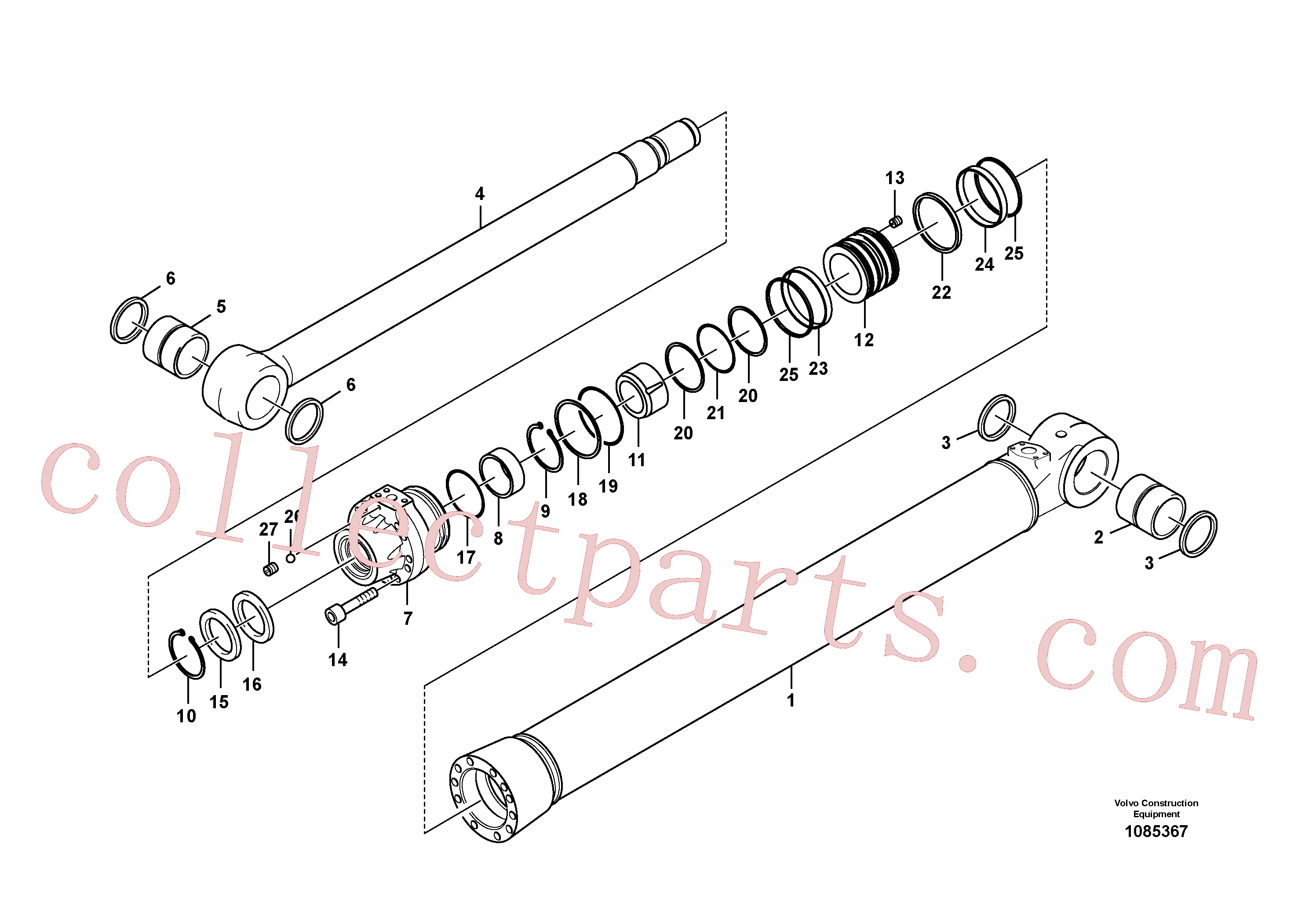 VOE14575150 for Volvo Bucket cylinder(1085367 assembly)