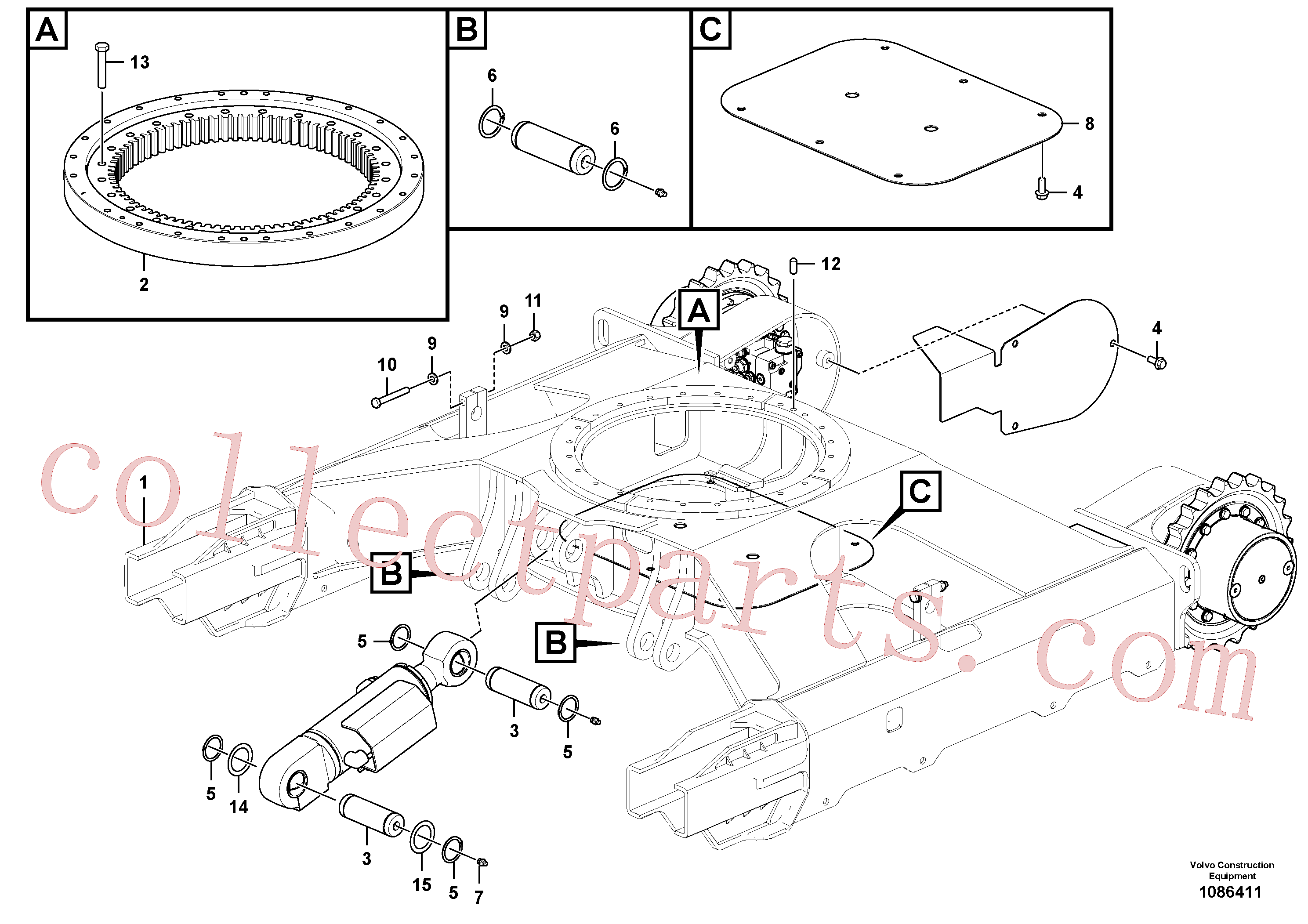 VOE14531017 for Volvo Undercarriage(1086411 assembly)