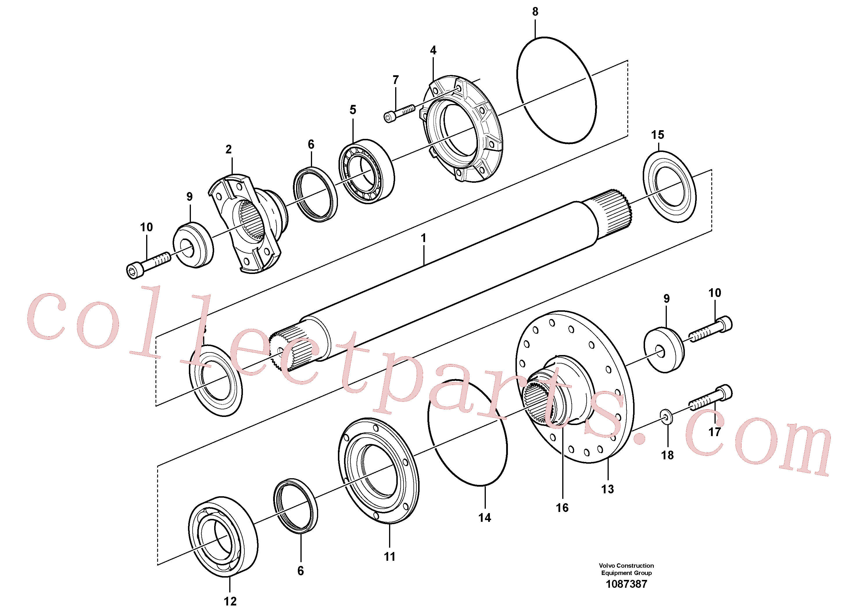 VOE11194469 for Volvo Intermediate shaft(1087387 assembly)