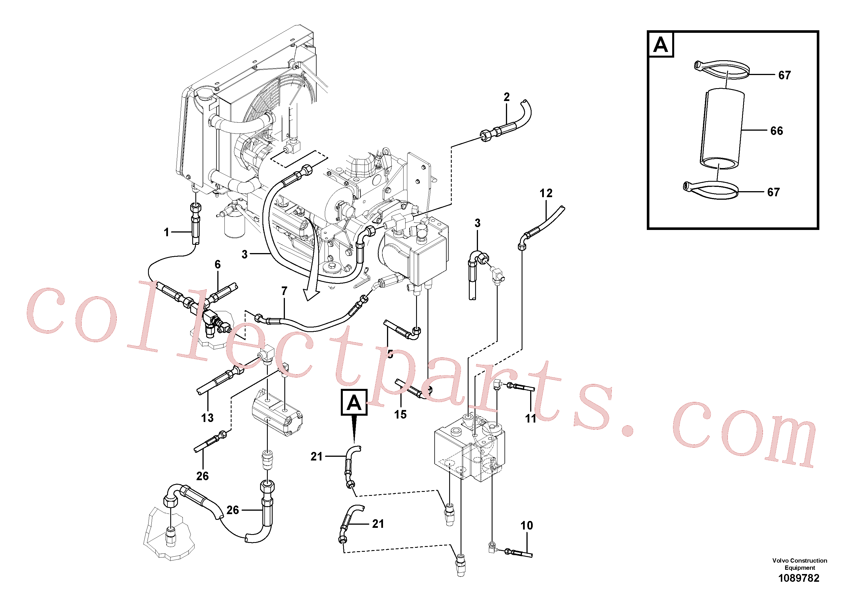 RM59219865 for Volvo Hydraulic Hose and Tube Installation(1089782 assembly)