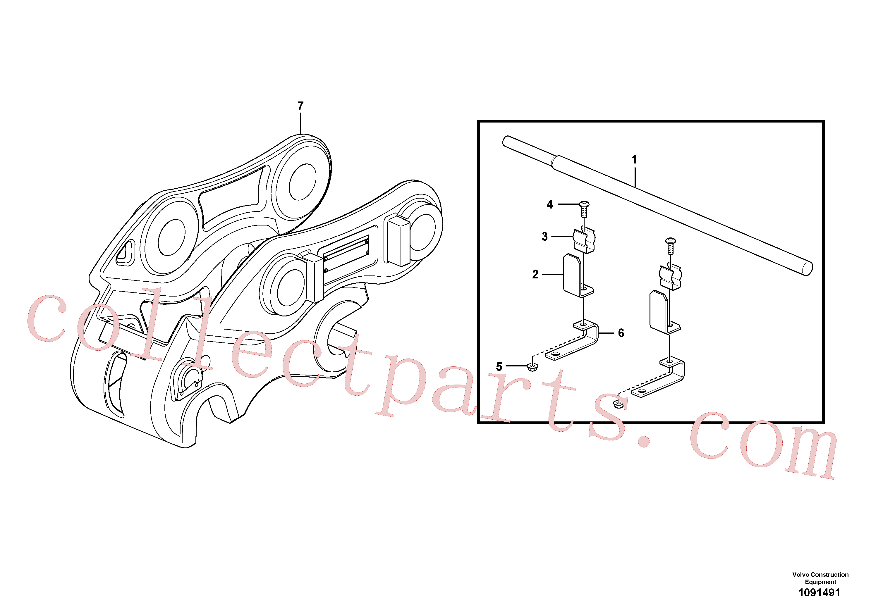 PJ4690317 for Volvo Attachment bracket, quickfit(1091491 assembly)