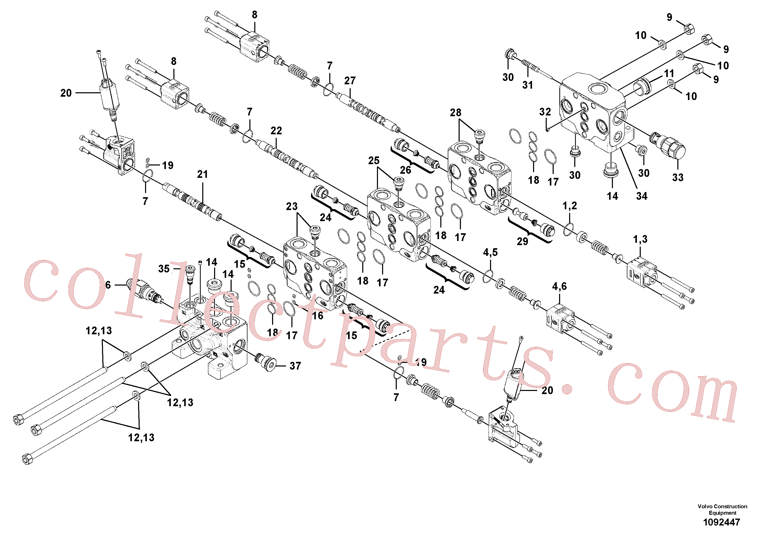 VOE11370325 for Volvo Valve(1092447 assembly)