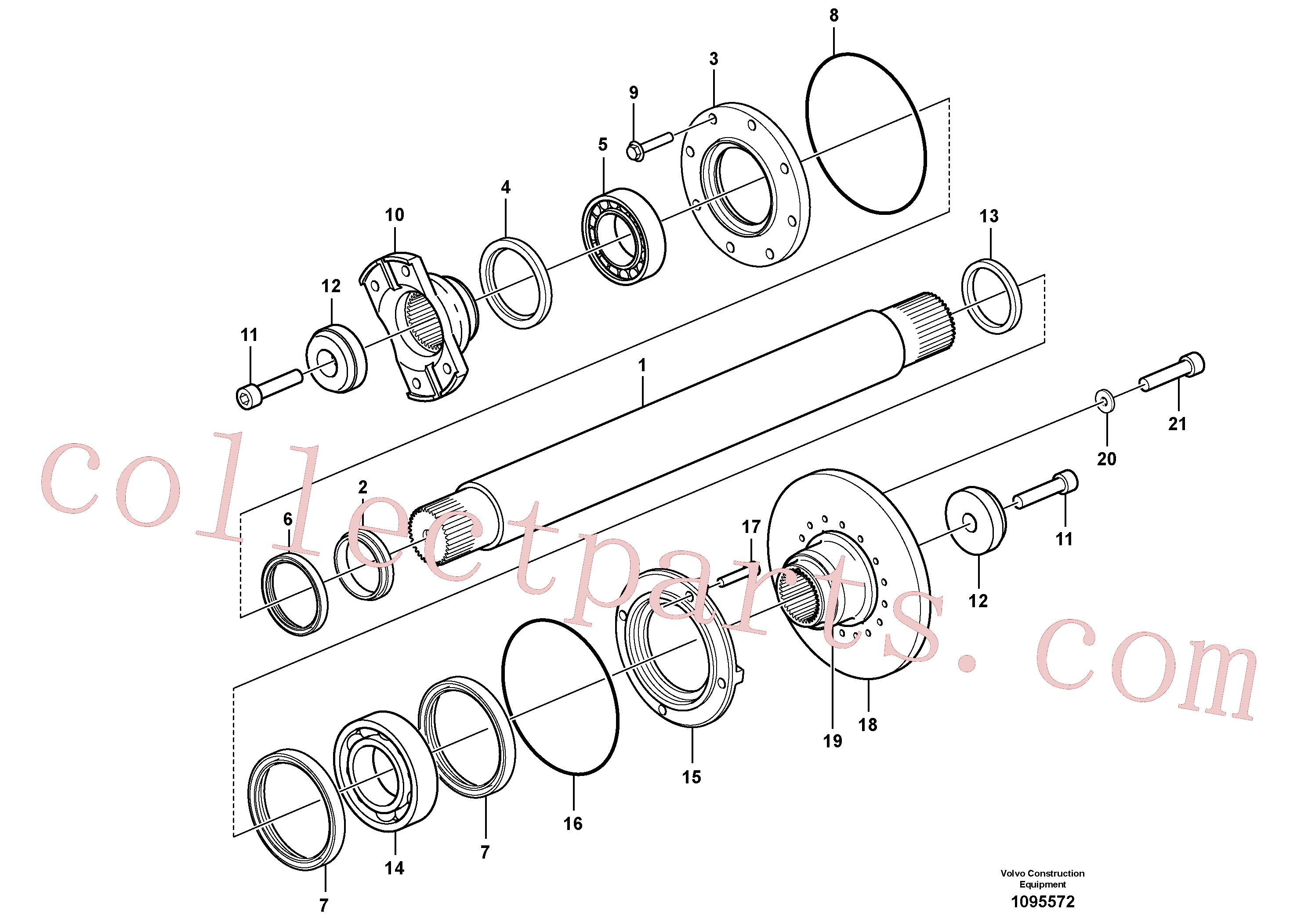 VOE11194469 for Volvo Intermediate shaft(1095572 assembly)