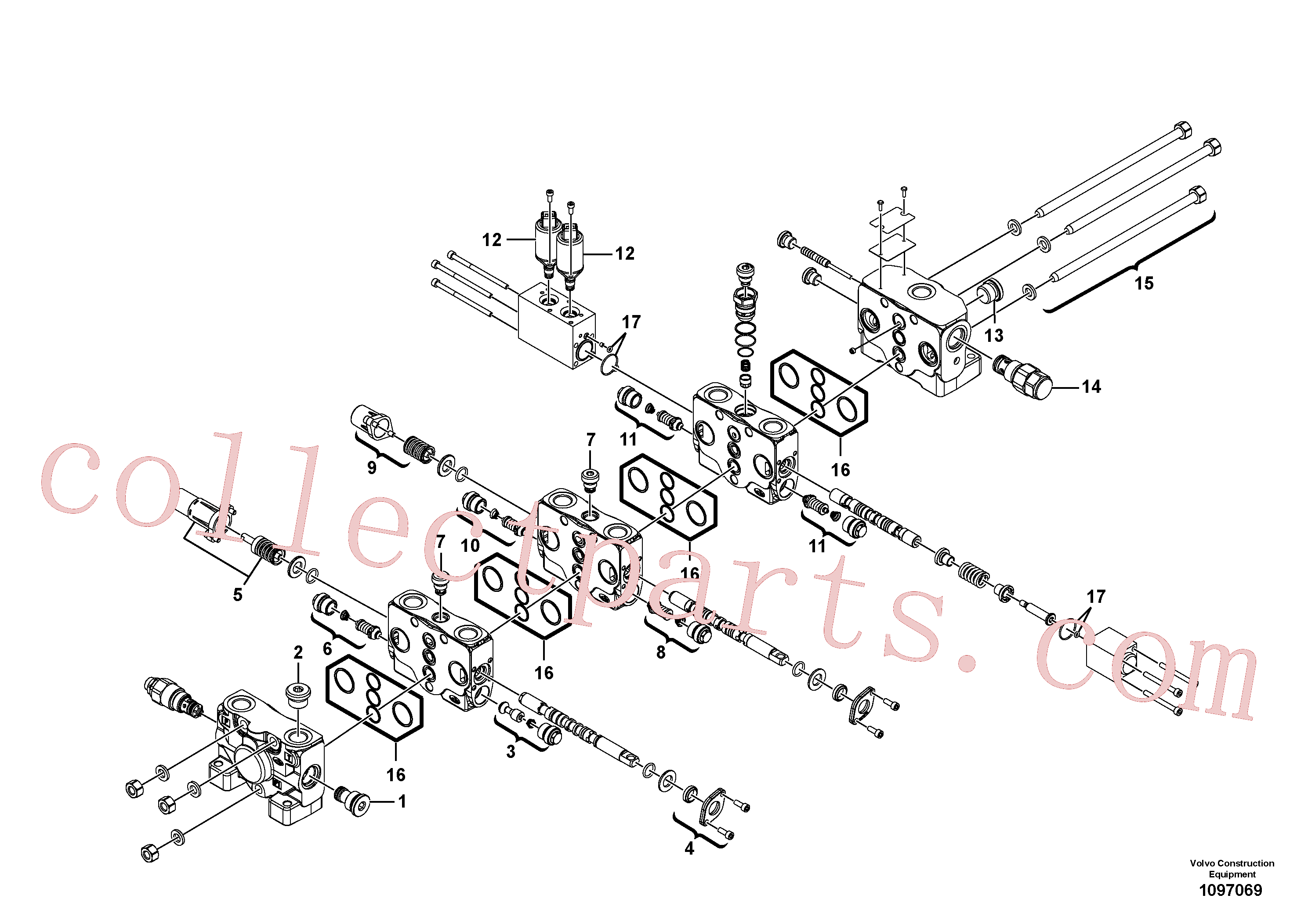 VOE11370325 for Volvo Control valve(1097069 assembly)