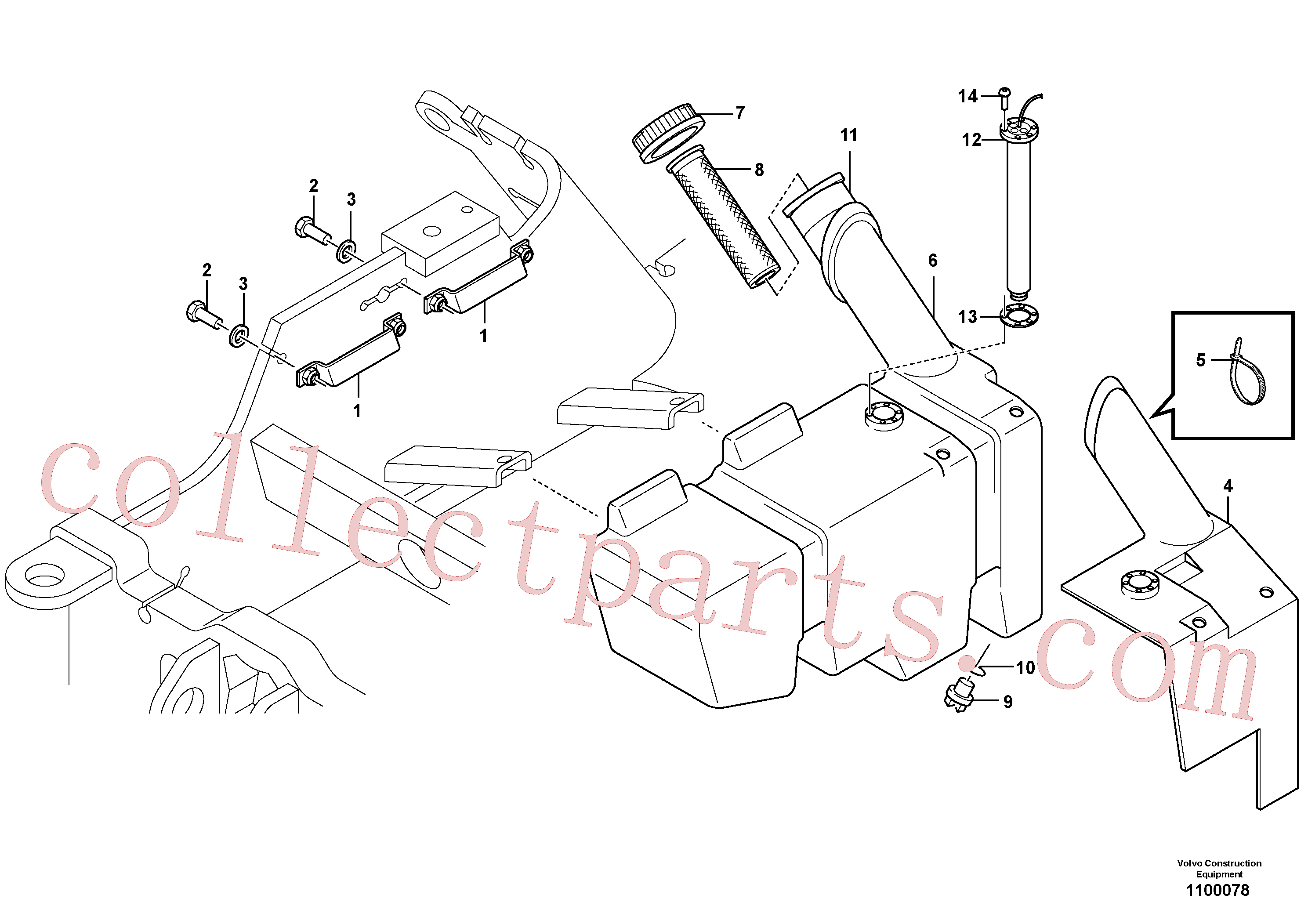 PJ4380049 for Volvo Fuel tank(1100078 assembly)