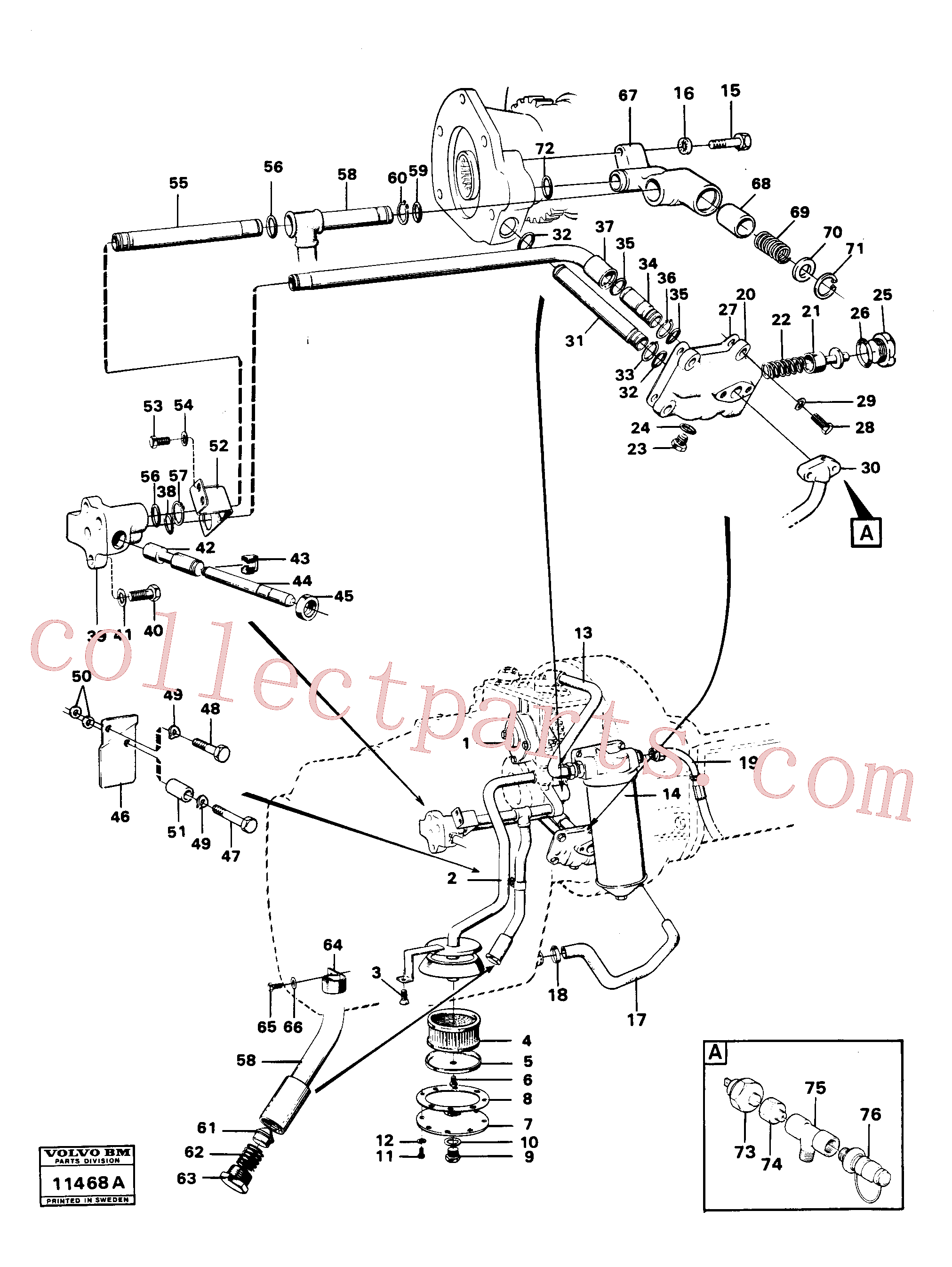 VOE961170 for Volvo Hydraulic lines and valve(11468A assembly)