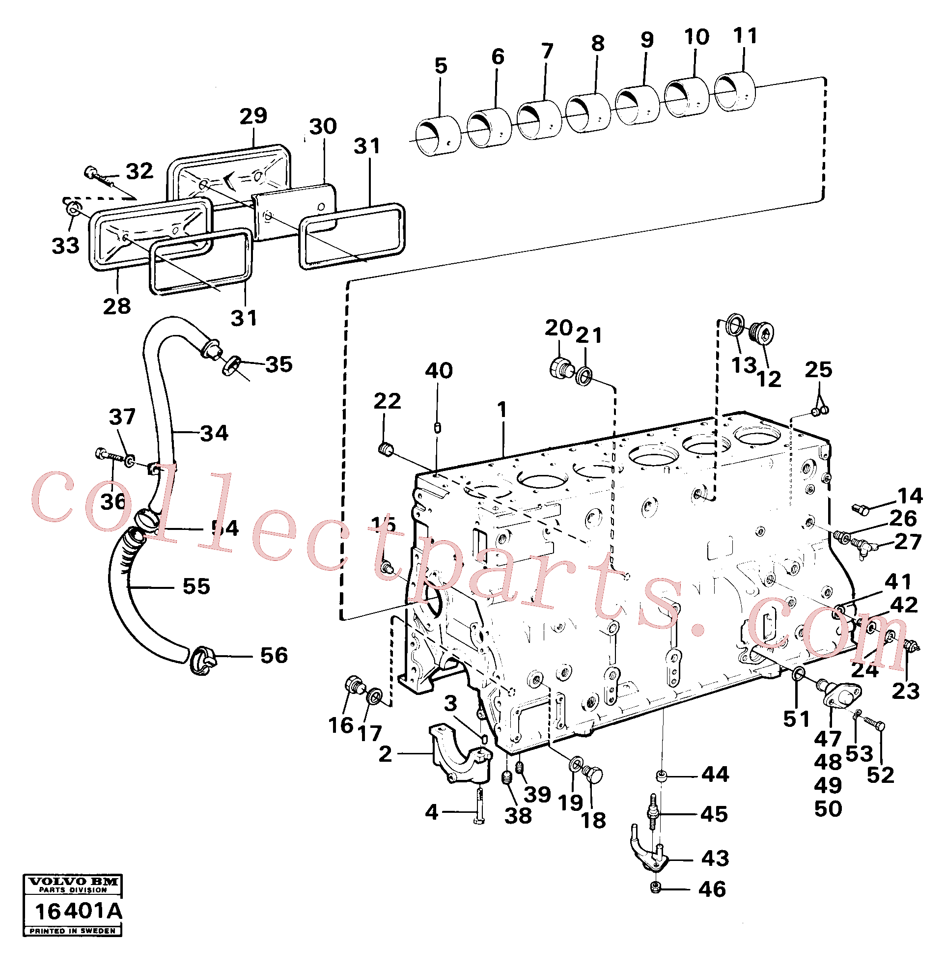 VOE14014864 for Volvo Cylinder block, Cylinder block td 70 g(16401A assembly)