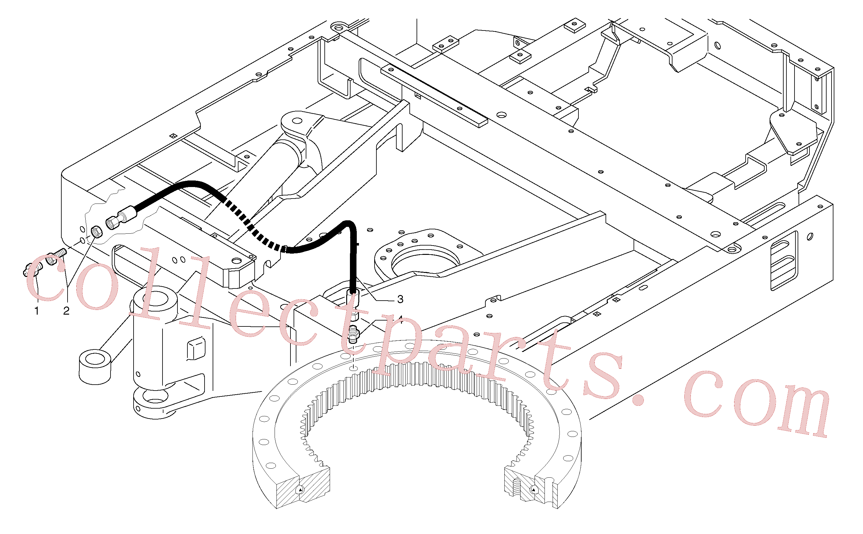 PJ4750604 for Volvo Lubrication ( slewing ring )(4922GY3 assembly)