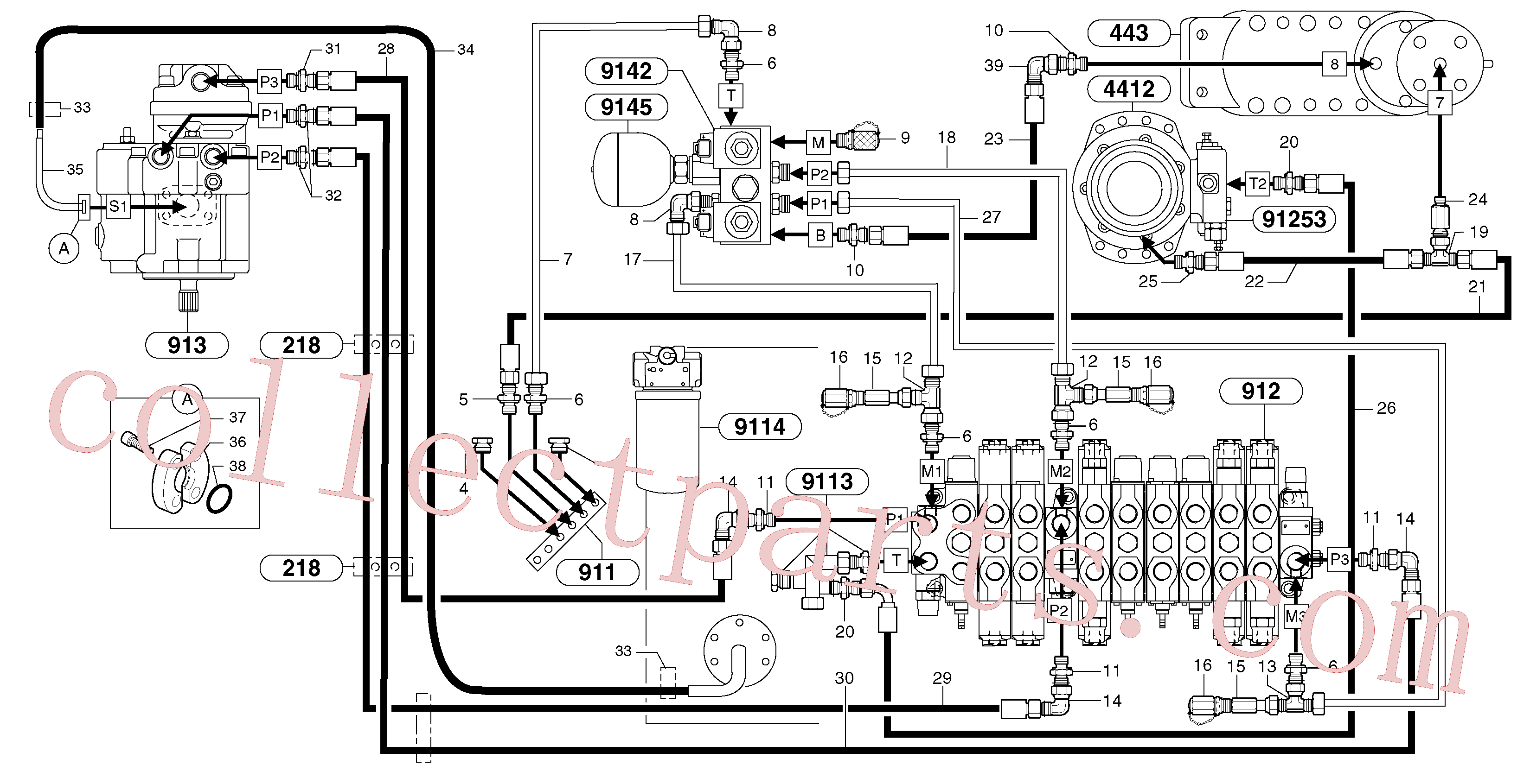 VOE11806262 for Volvo Attachments supply and return circuit(9112Y1 assembly)