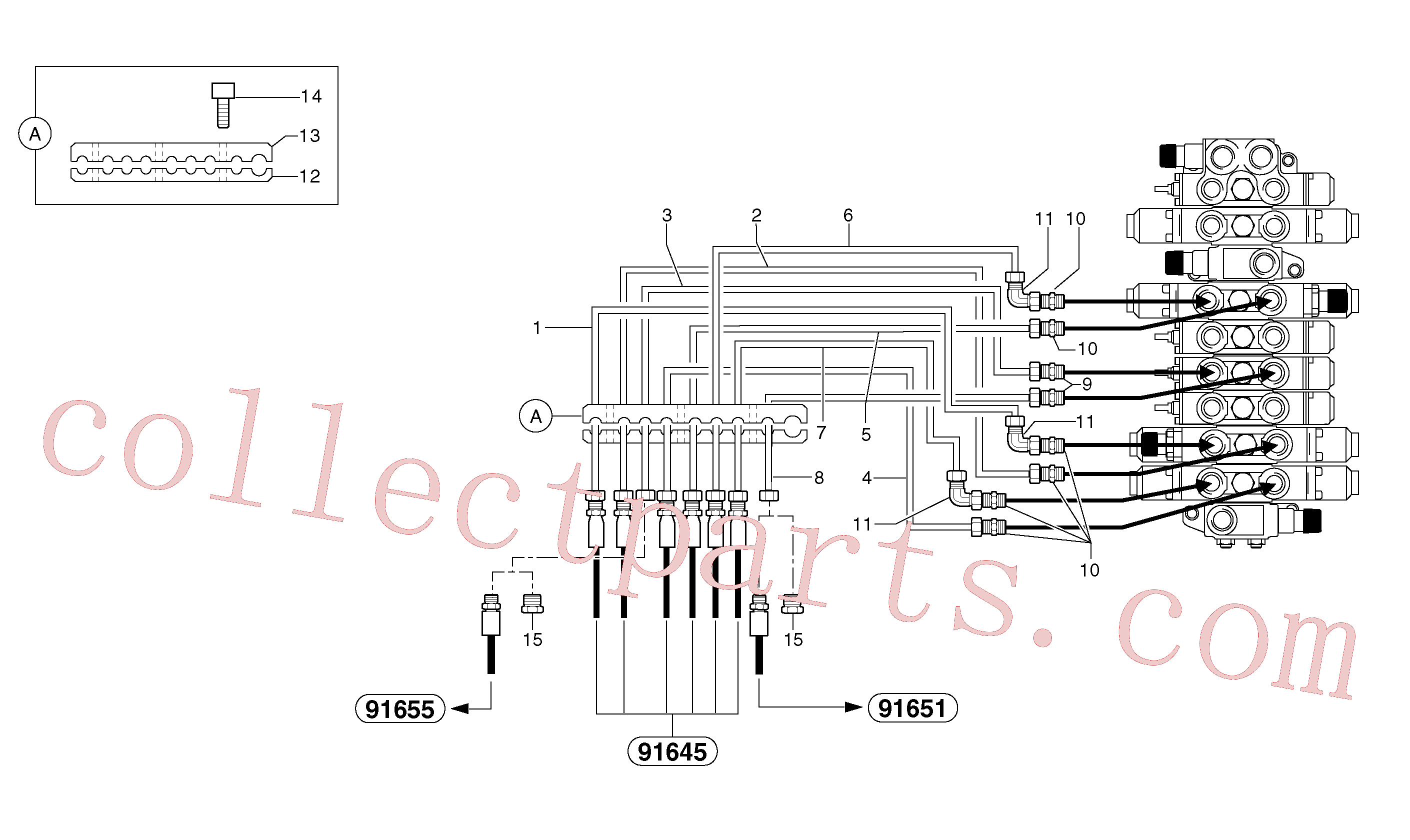 PJ5910609 for Volvo Hydraulic circuit ( platform )(91644X3 assembly)