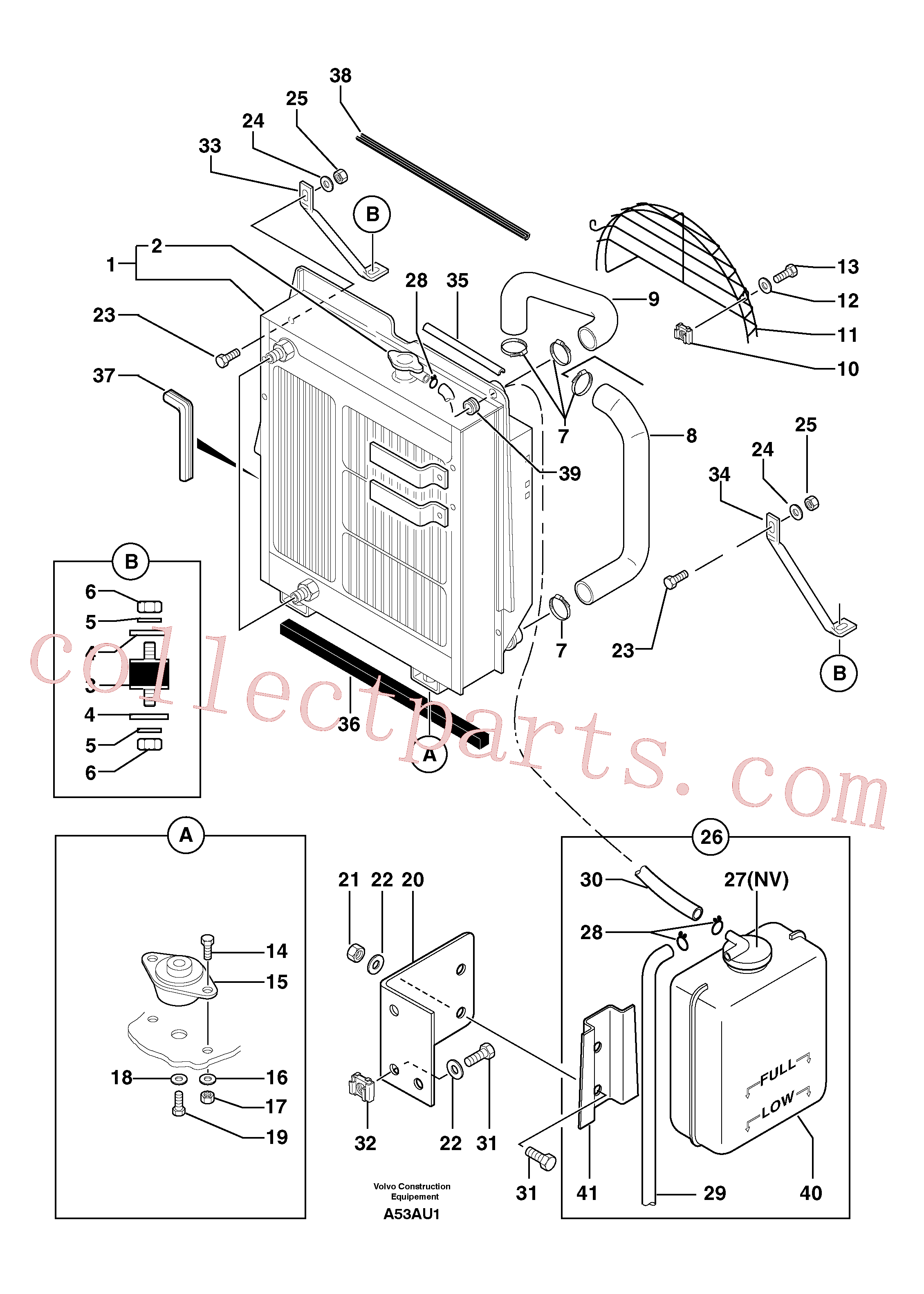 PJ5140318 for Volvo Radiator ( water ) / oil cooler(A53AU1 assembly)