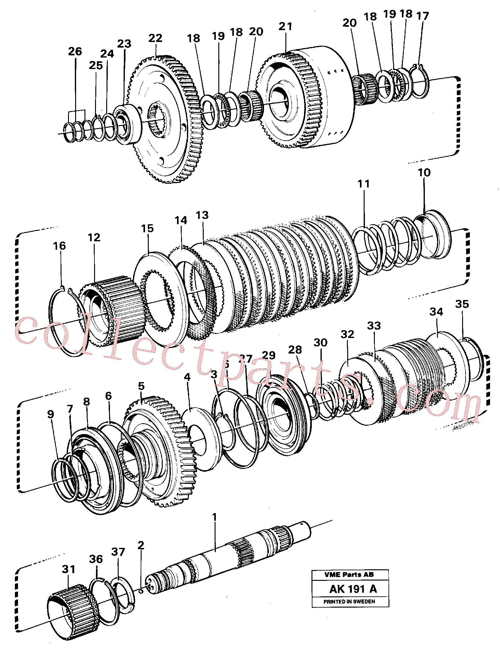 VOE4720865 for Volvo Hydraulic clutch, reverse / 2nd speed.(AK191A assembly)