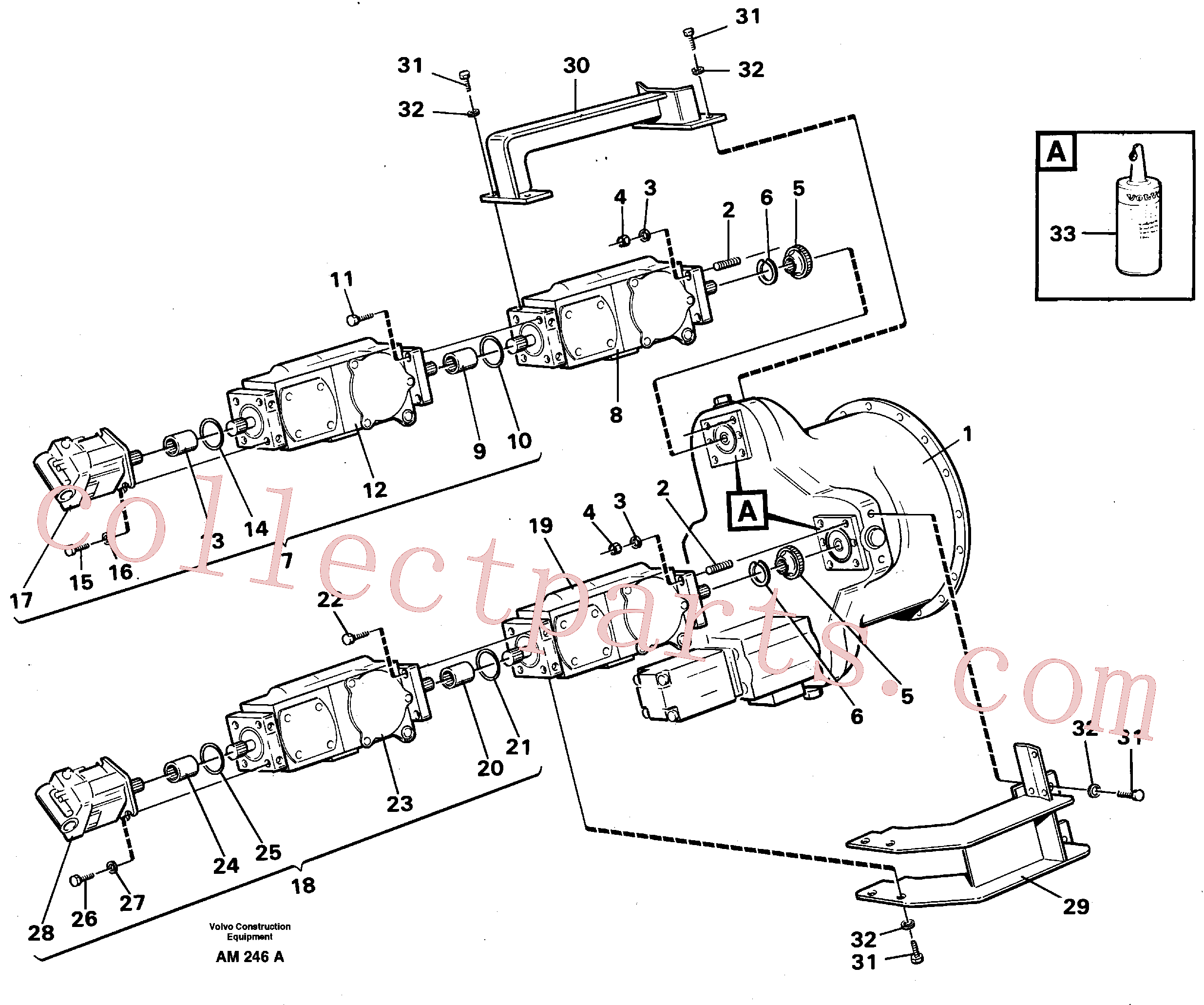 VOE11700112 for Volvo Hydraulic pump, assembly(AM246A assembly)