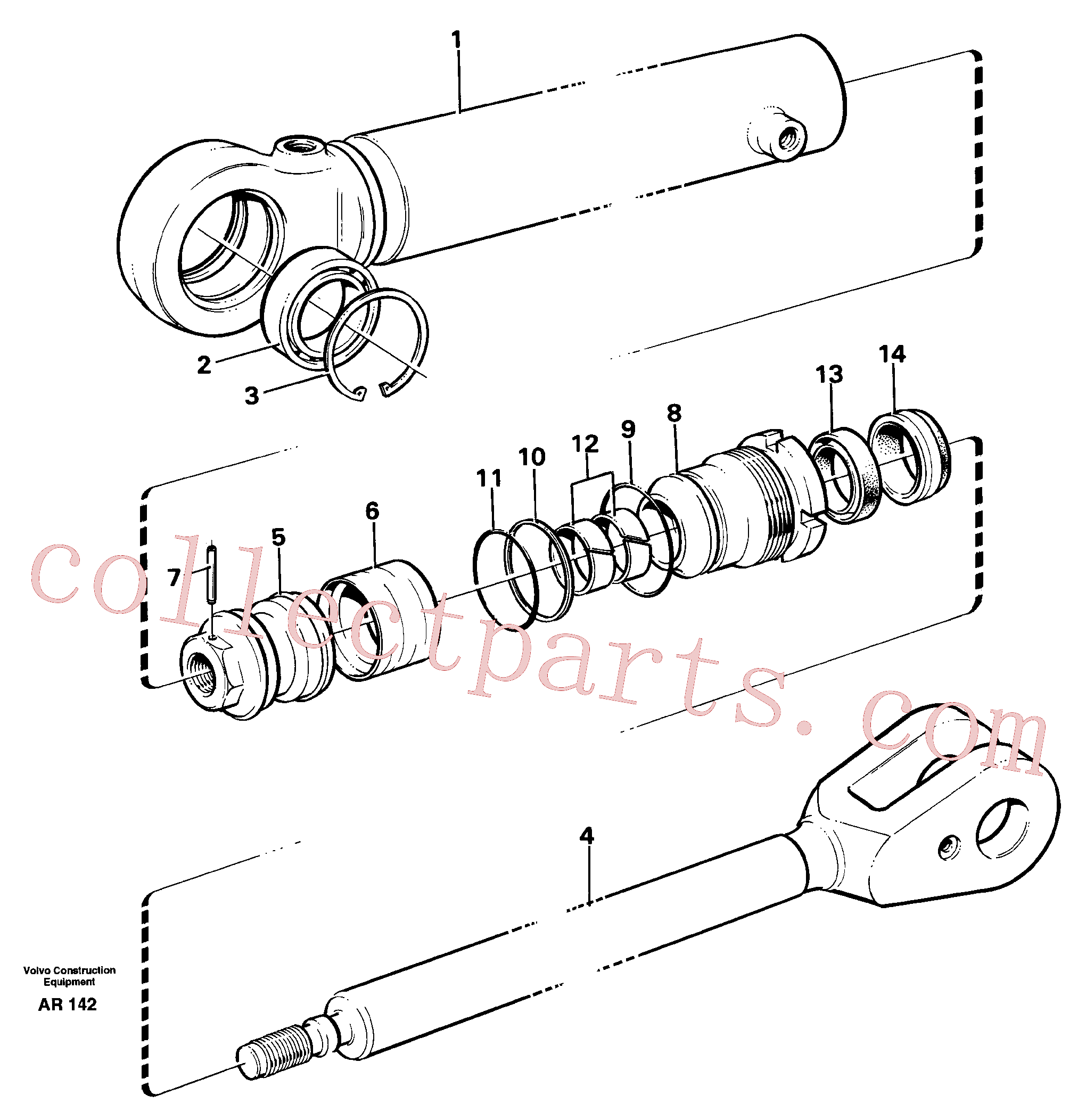 VOE11704196 for Volvo Hydraulic cylinder(AR142 assembly)