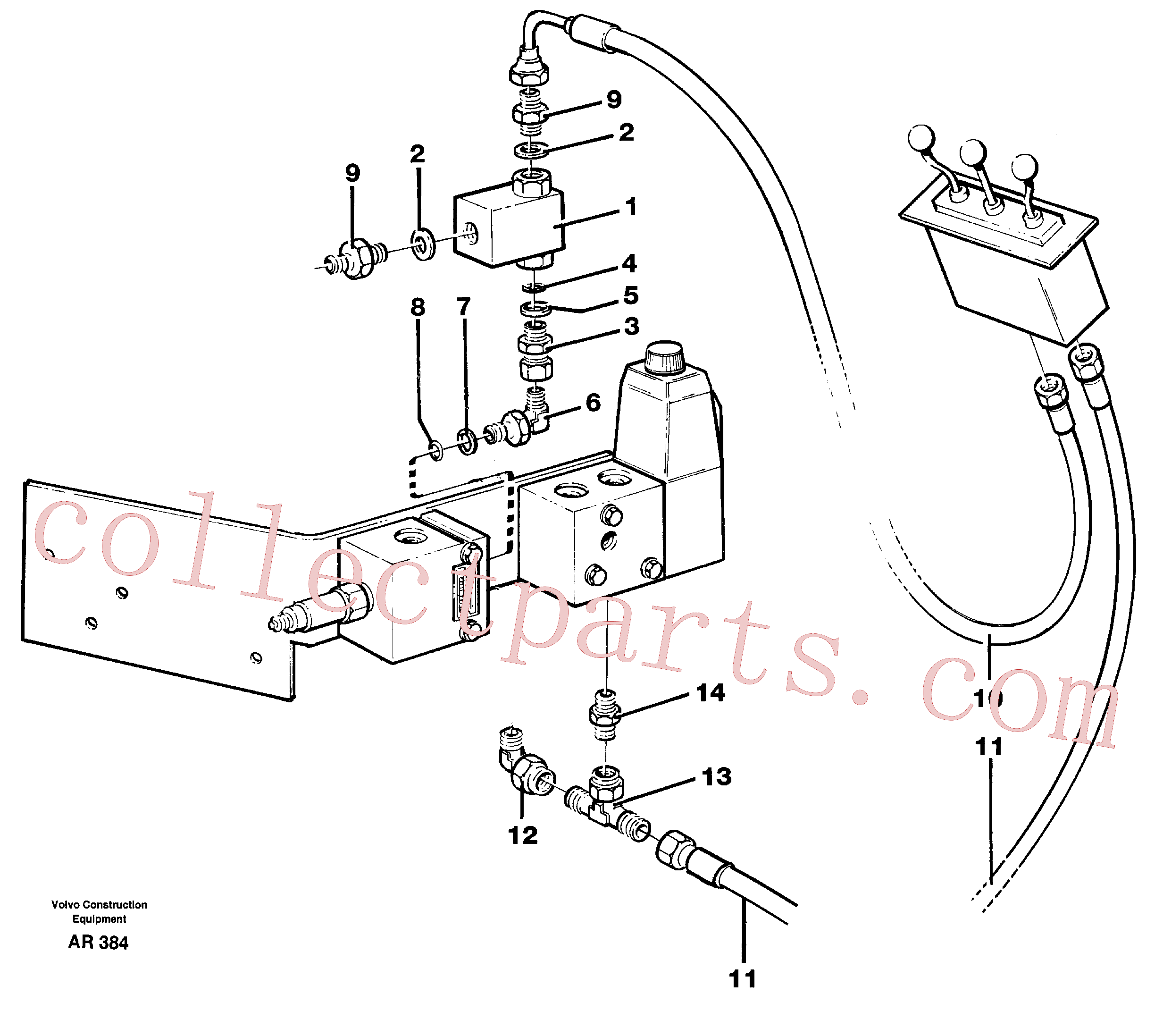 VOE944525 for Volvo Servo hydraulic: hydraulic lines(AR384 assembly)