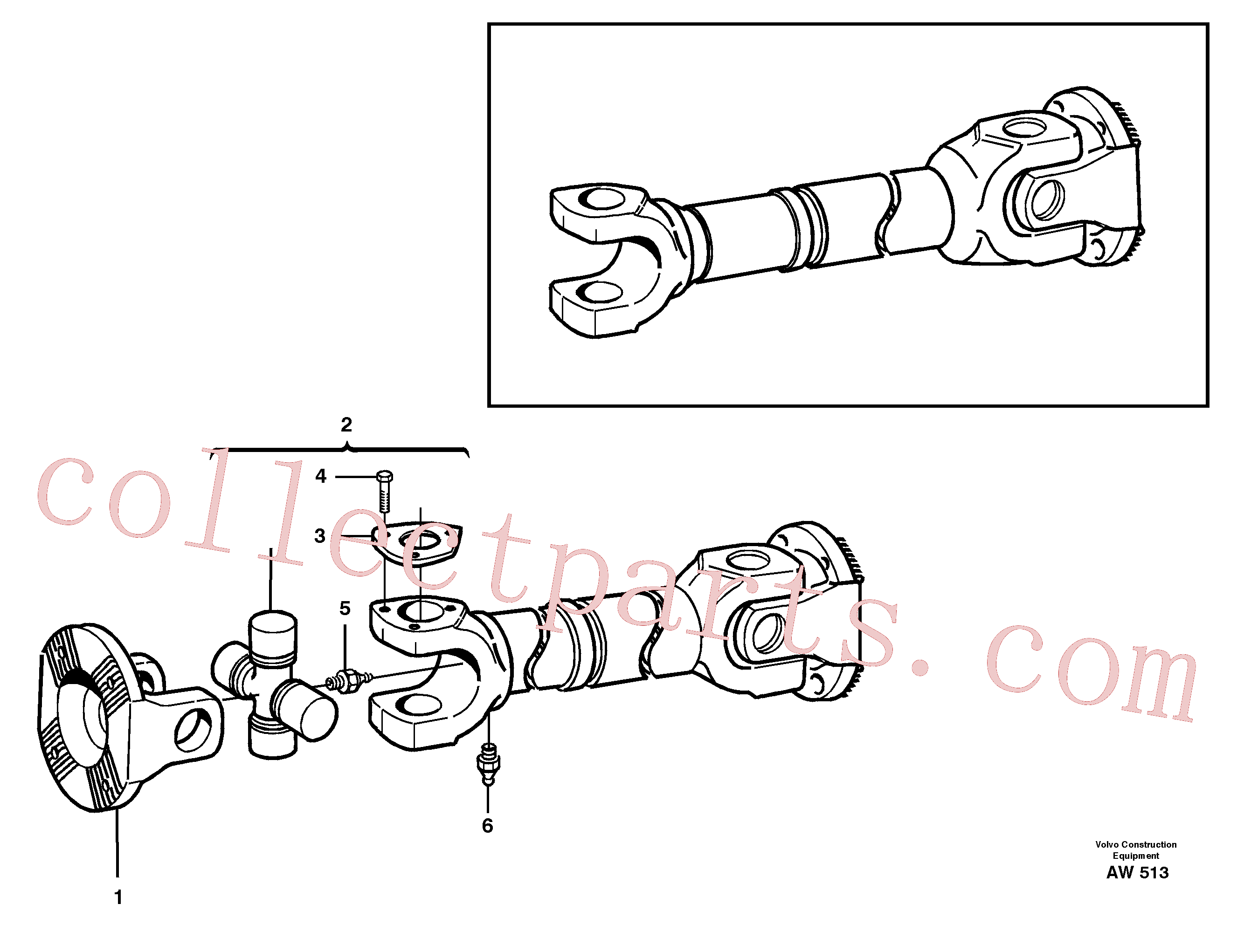 PJ5580007 for Volvo Propeller shaft(AW513 assembly)