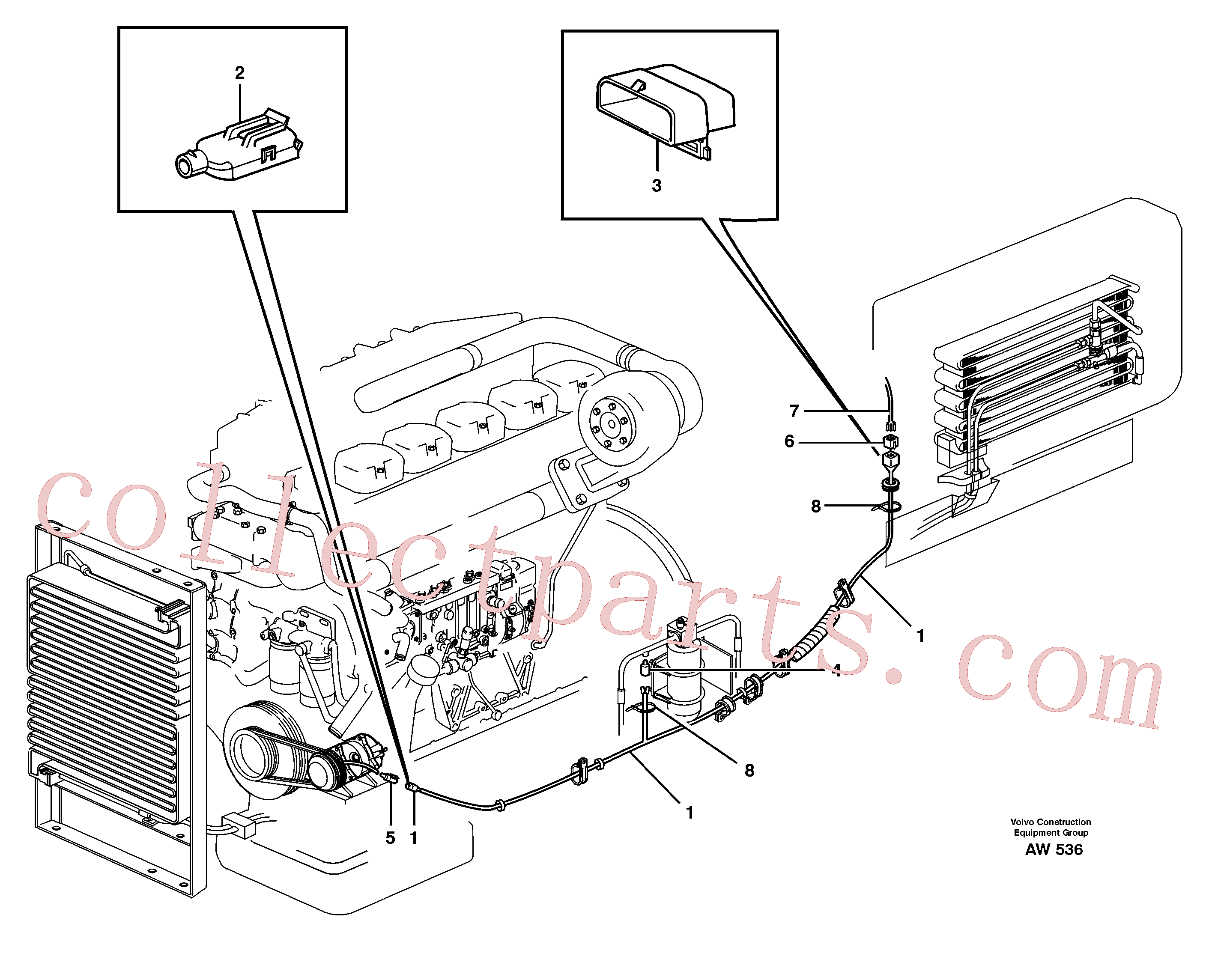 VOE1259829 for Volvo Cable harness, air conditioning.(AW536 assembly)