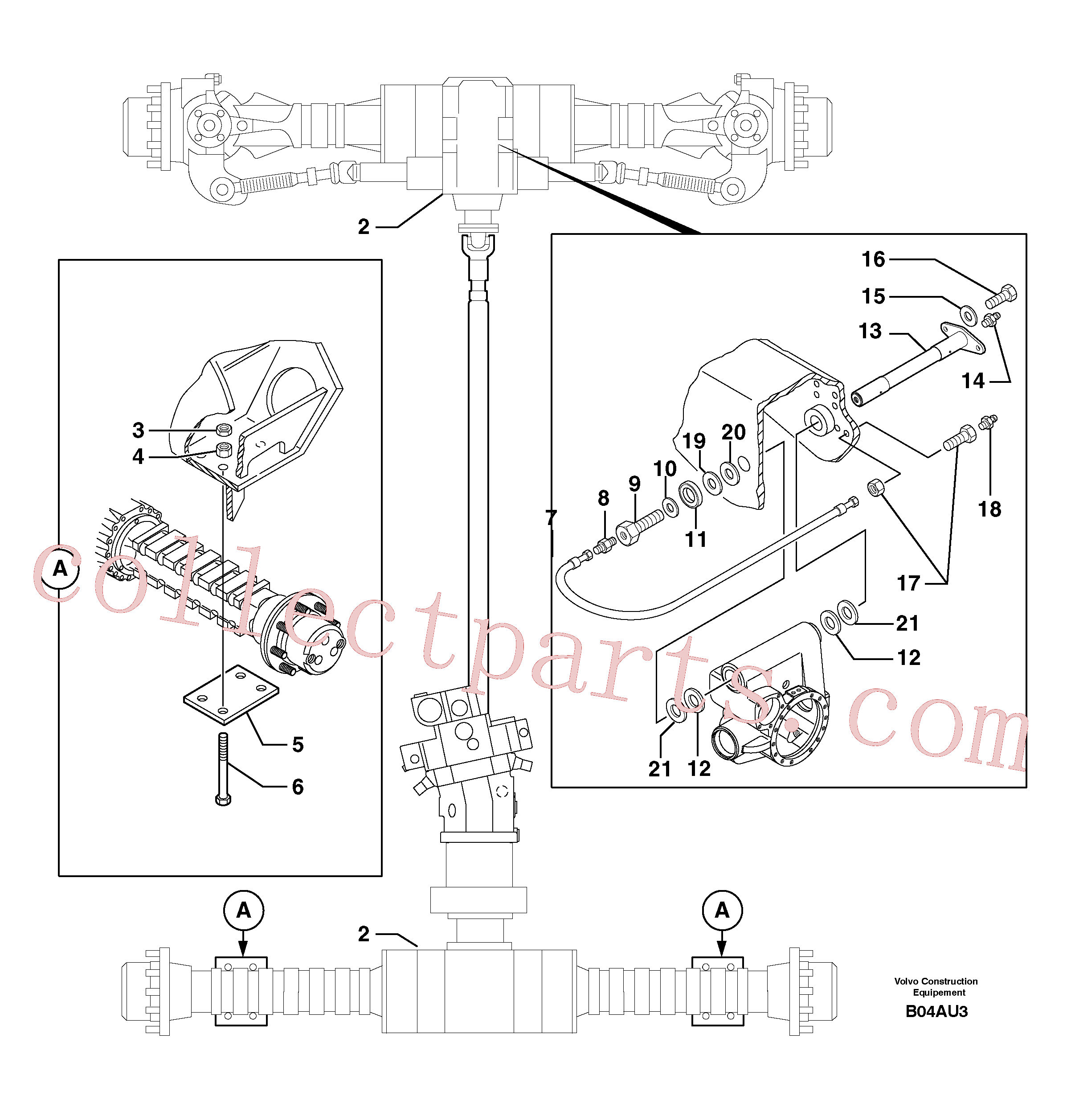 PJ4750604 for Volvo Axle cradles and mountings(B04AU3 assembly)