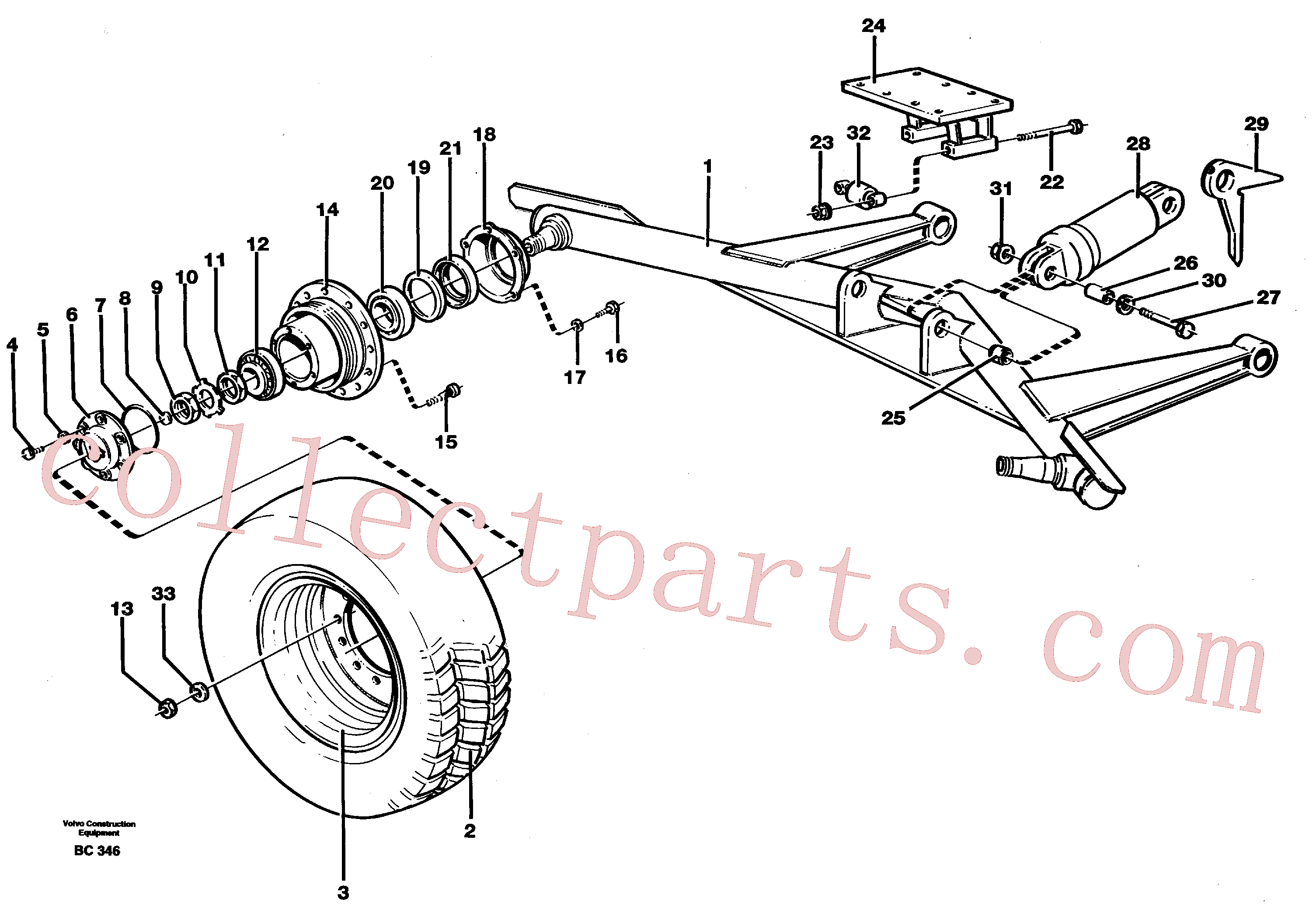 VOE955906 for Volvo Turn-around wheels(BC346 assembly)