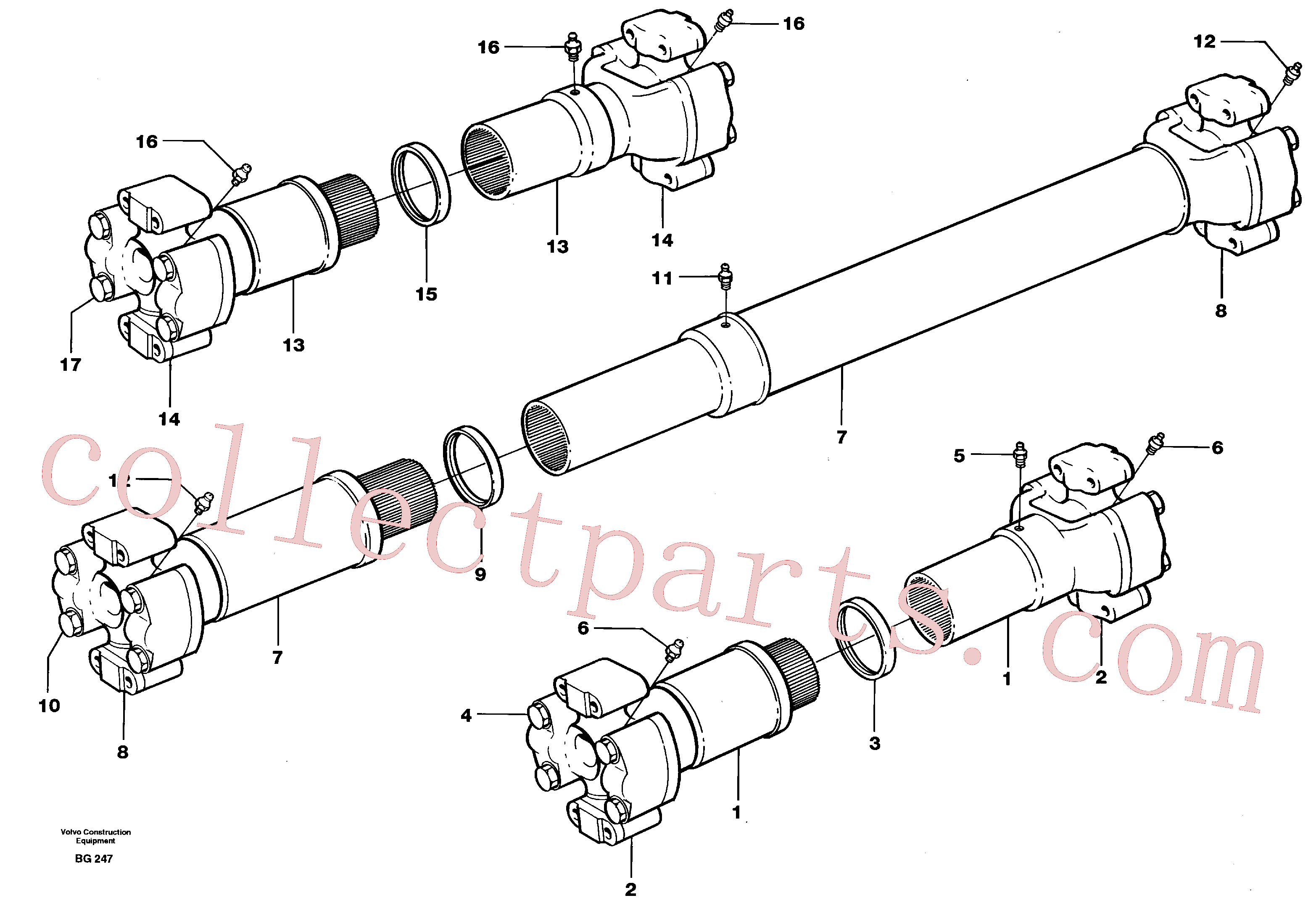 VOE11701338 for Volvo Propeller shaft(BG247 assembly)