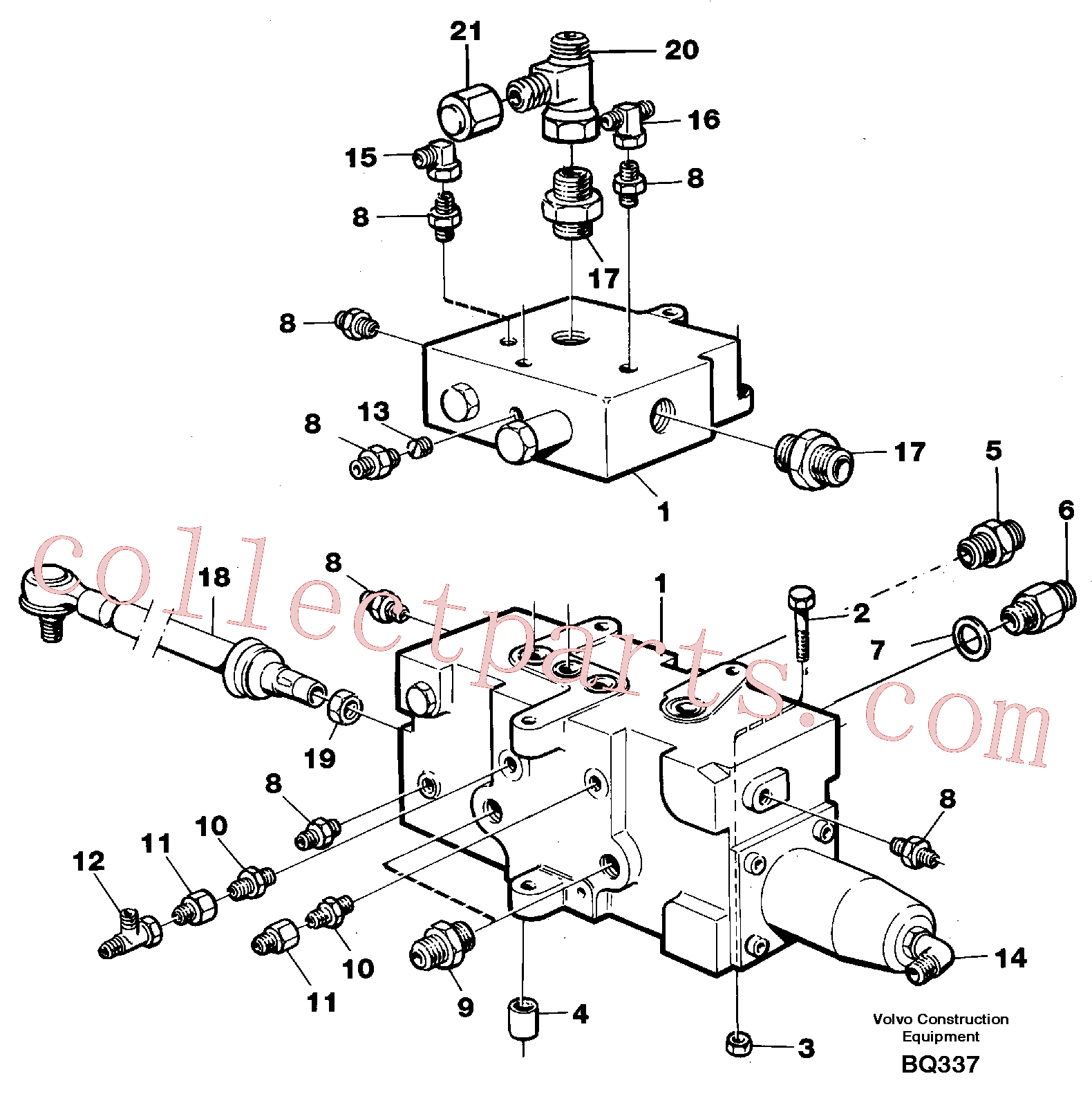 VOE13971081 for Volvo Control valve with fitting parts(BQ337 assembly)