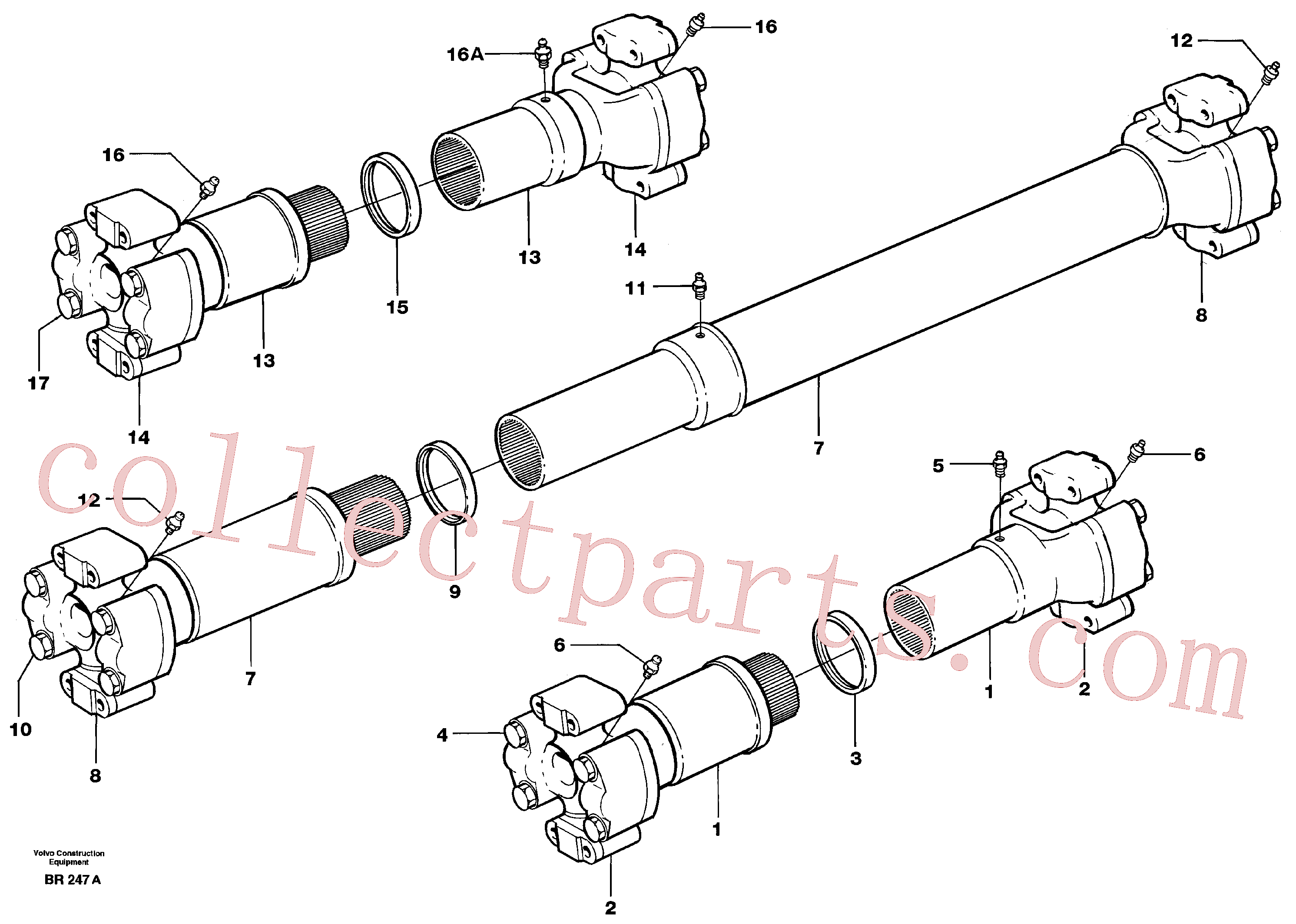 VOE11701338 for Volvo Propeller shaft(BR247A assembly)