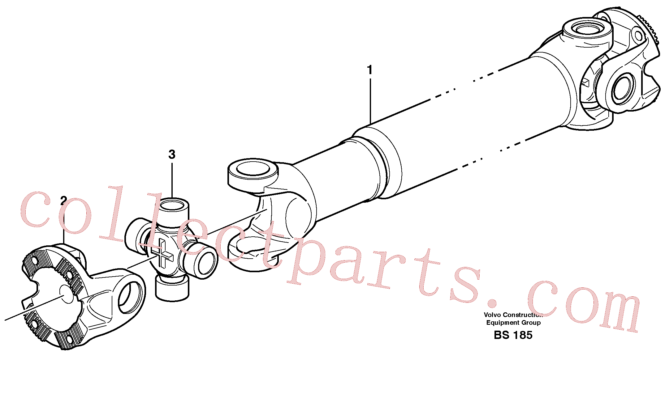 VOE11714326 for Volvo Propeller shaft(BS185 assembly)