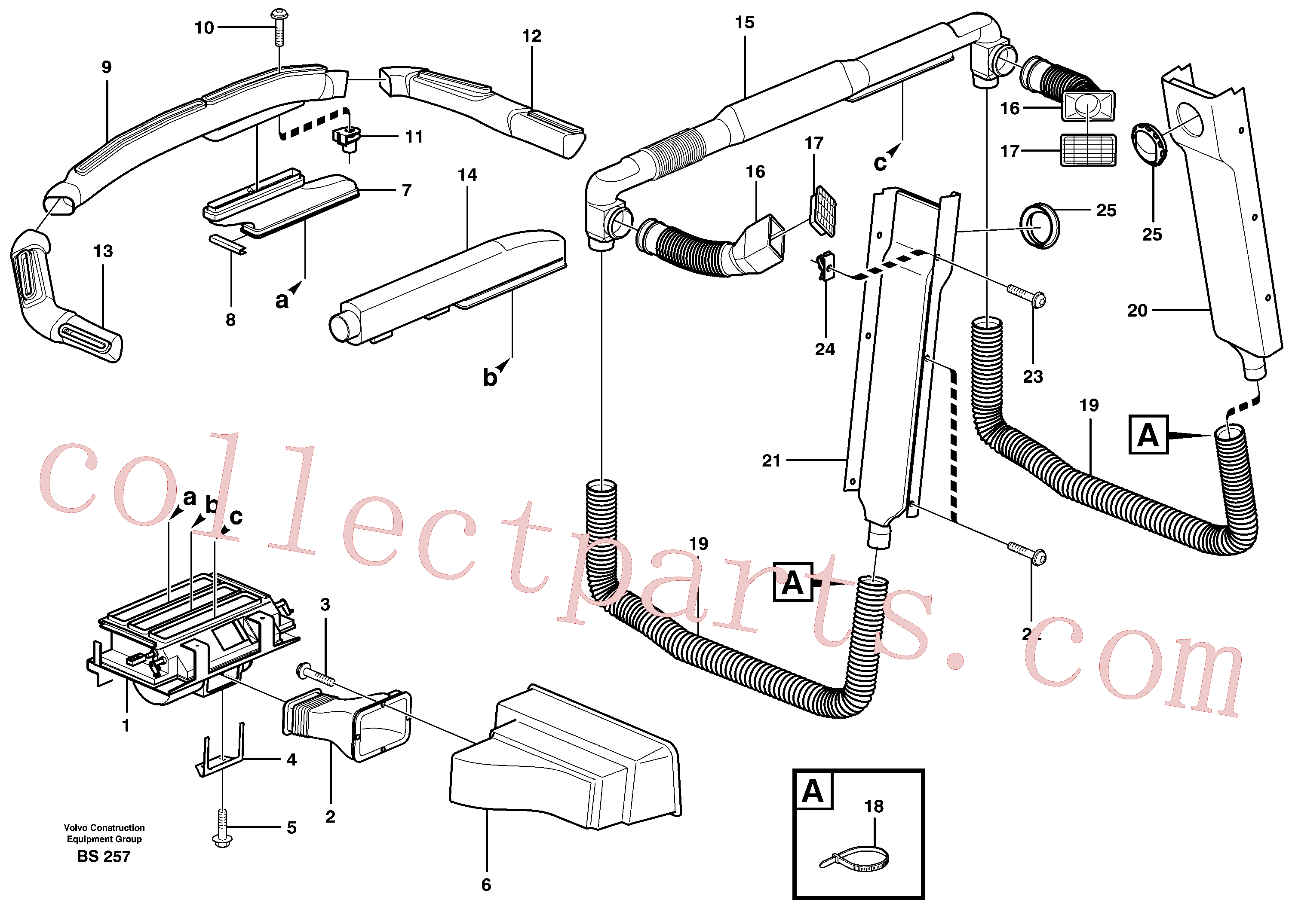 VOE972079 for Volvo Air ducts(BS257 assembly)