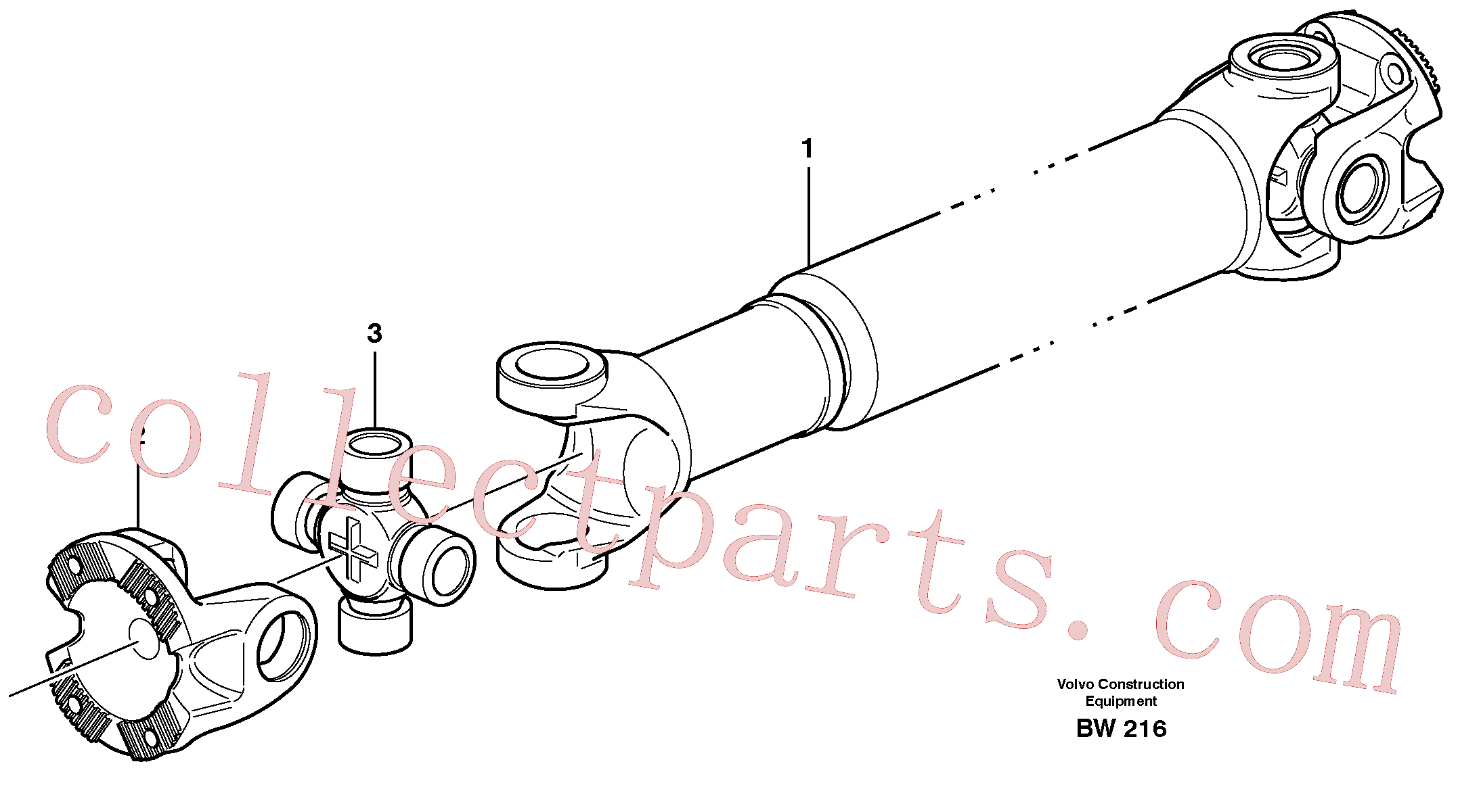 VOE11714326 for Volvo Propeller shaft(BW216 assembly)