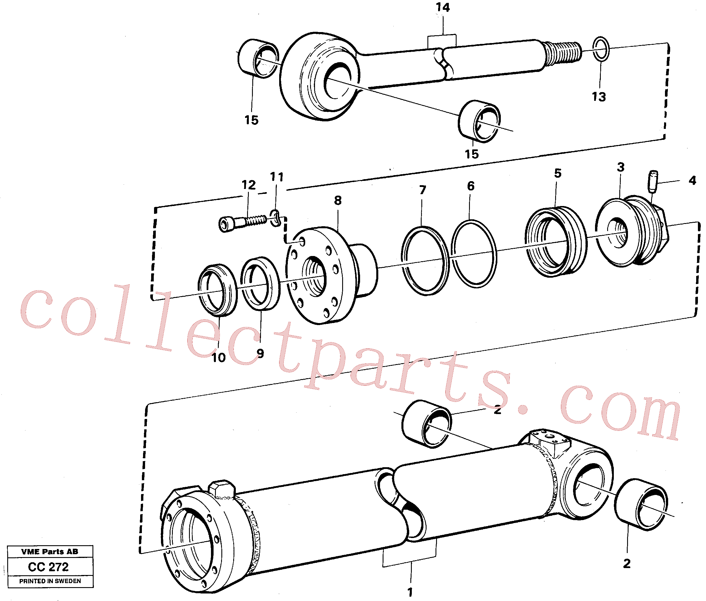 VOE4833023 for Volvo Extendable dipper cylinder(CC272 assembly)